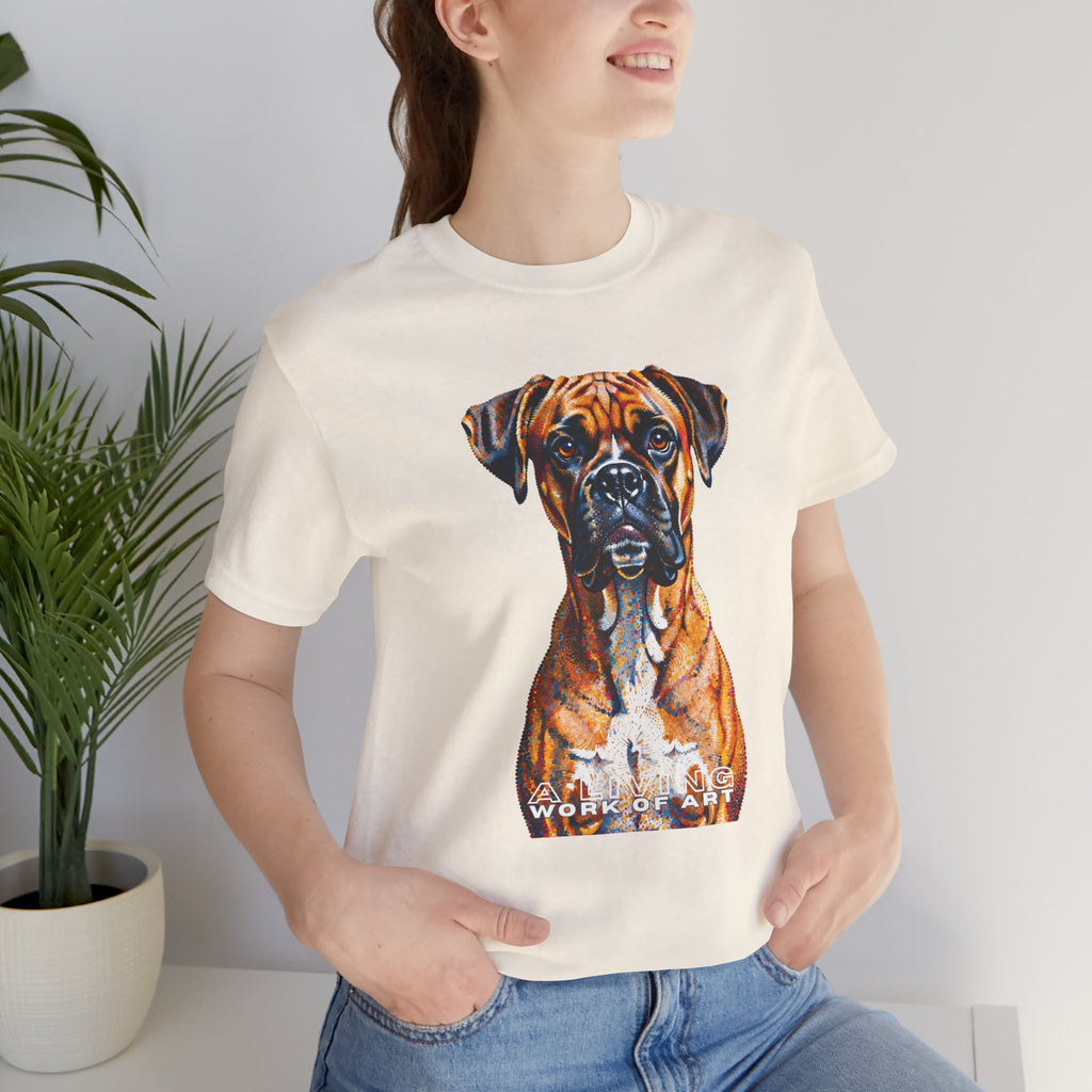 Boxer T Shirt | Living Work of Art Collection | Pointillism Style