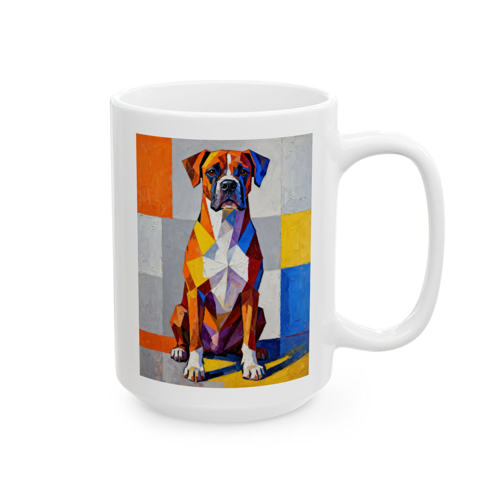 Boxer Coffee Mug | Living Work of Art Collection | Cubist Style