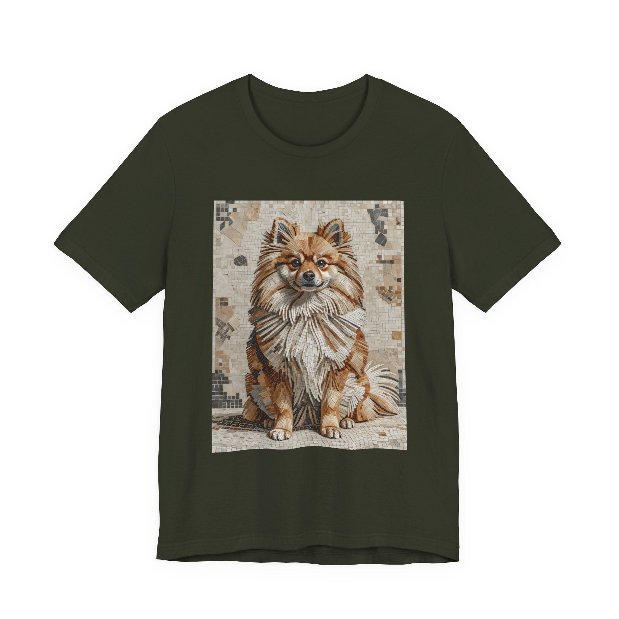 Pomeranian T Shirt | Living Work of Art Collection | Mosaic Style