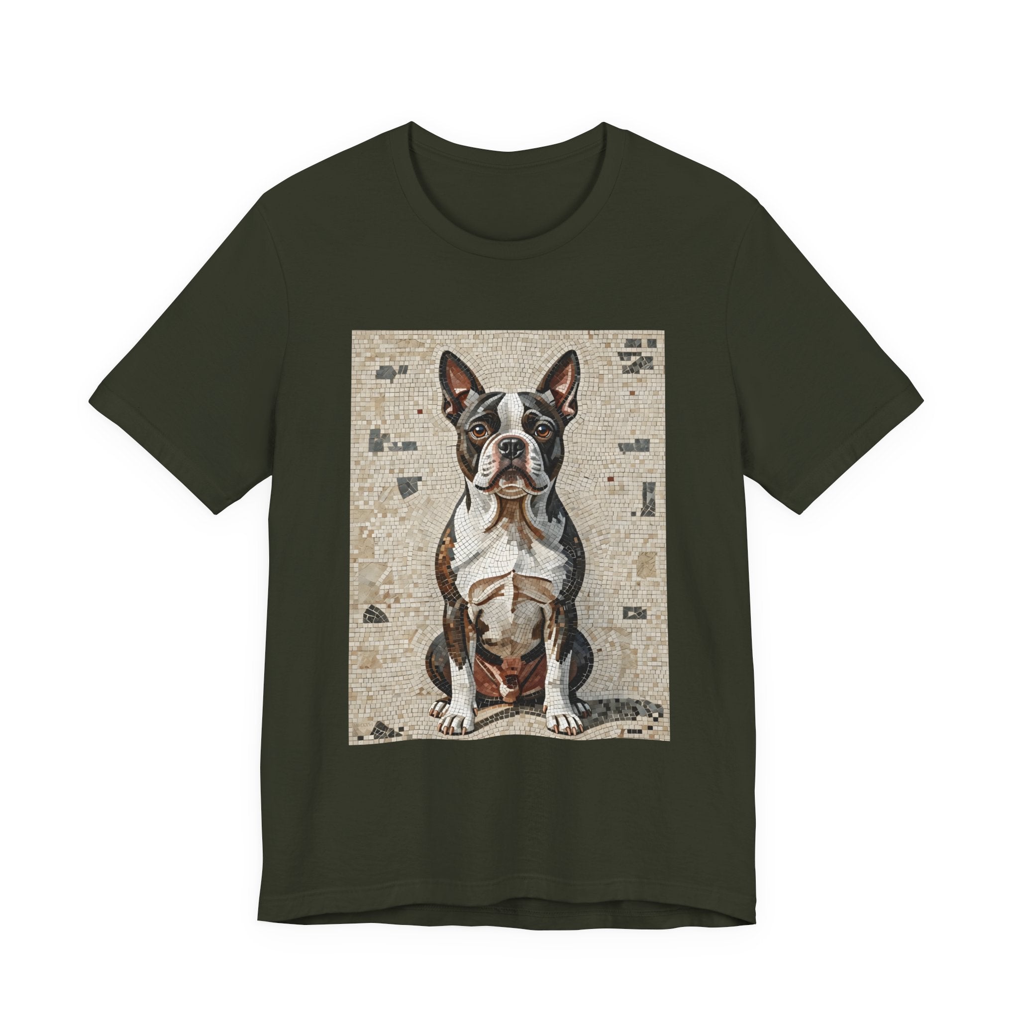 Boston Terrier T Shirt | Living Work of Art Collection | Mosaic Style