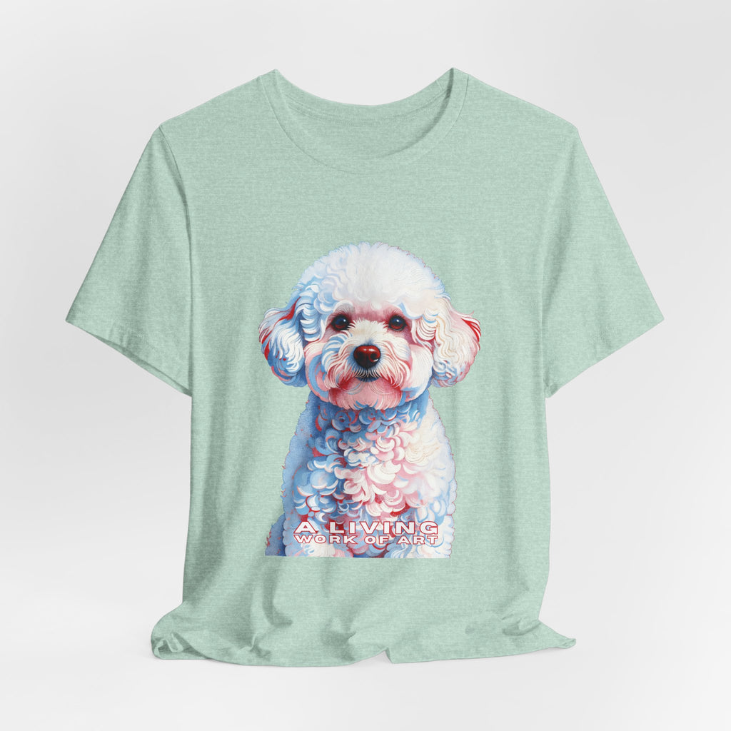 Bichon Frise T Shirt | Living Work of Art Collection | Pointillism Style