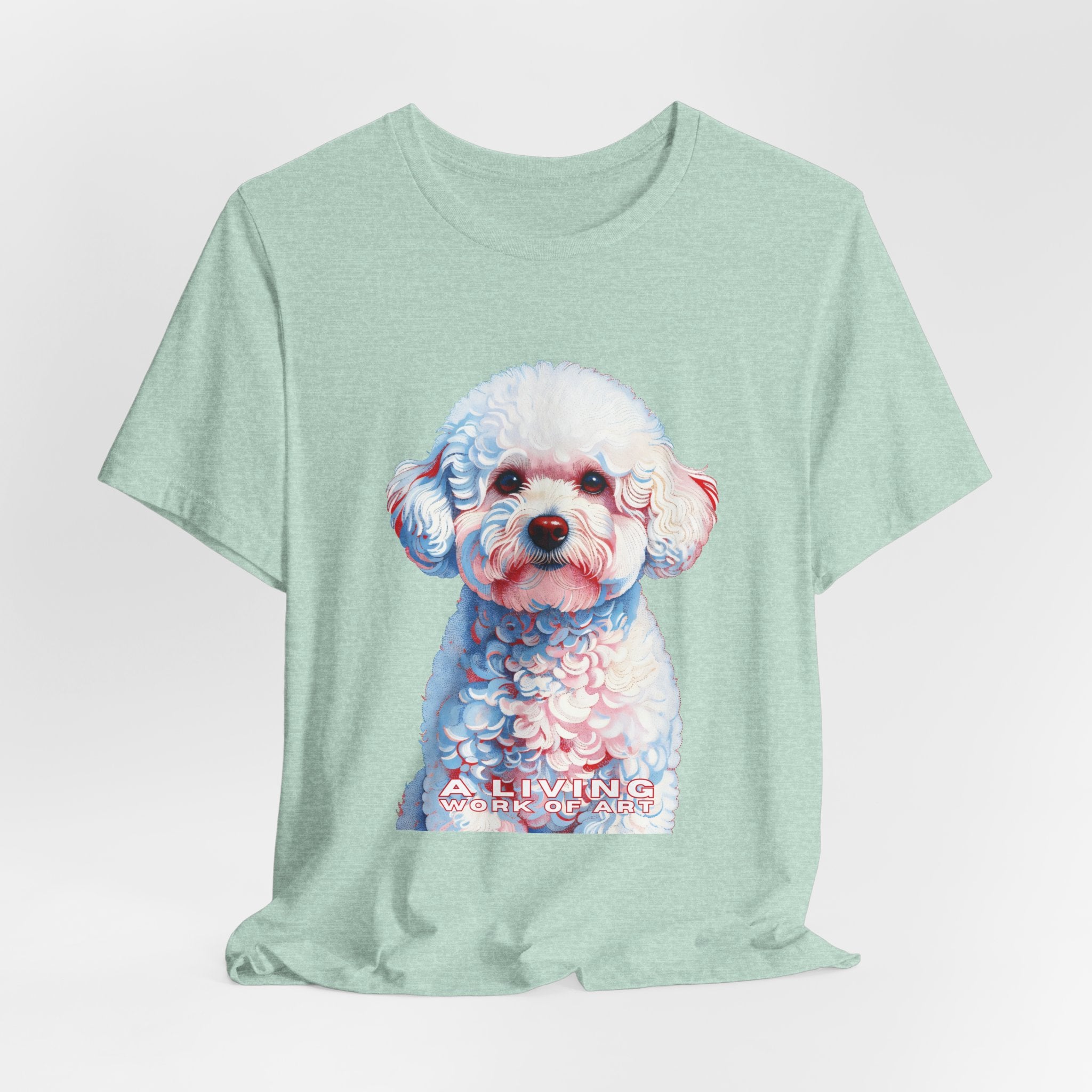 Bichon Frise T Shirt | Living Work of Art Collection | Pointillism Style