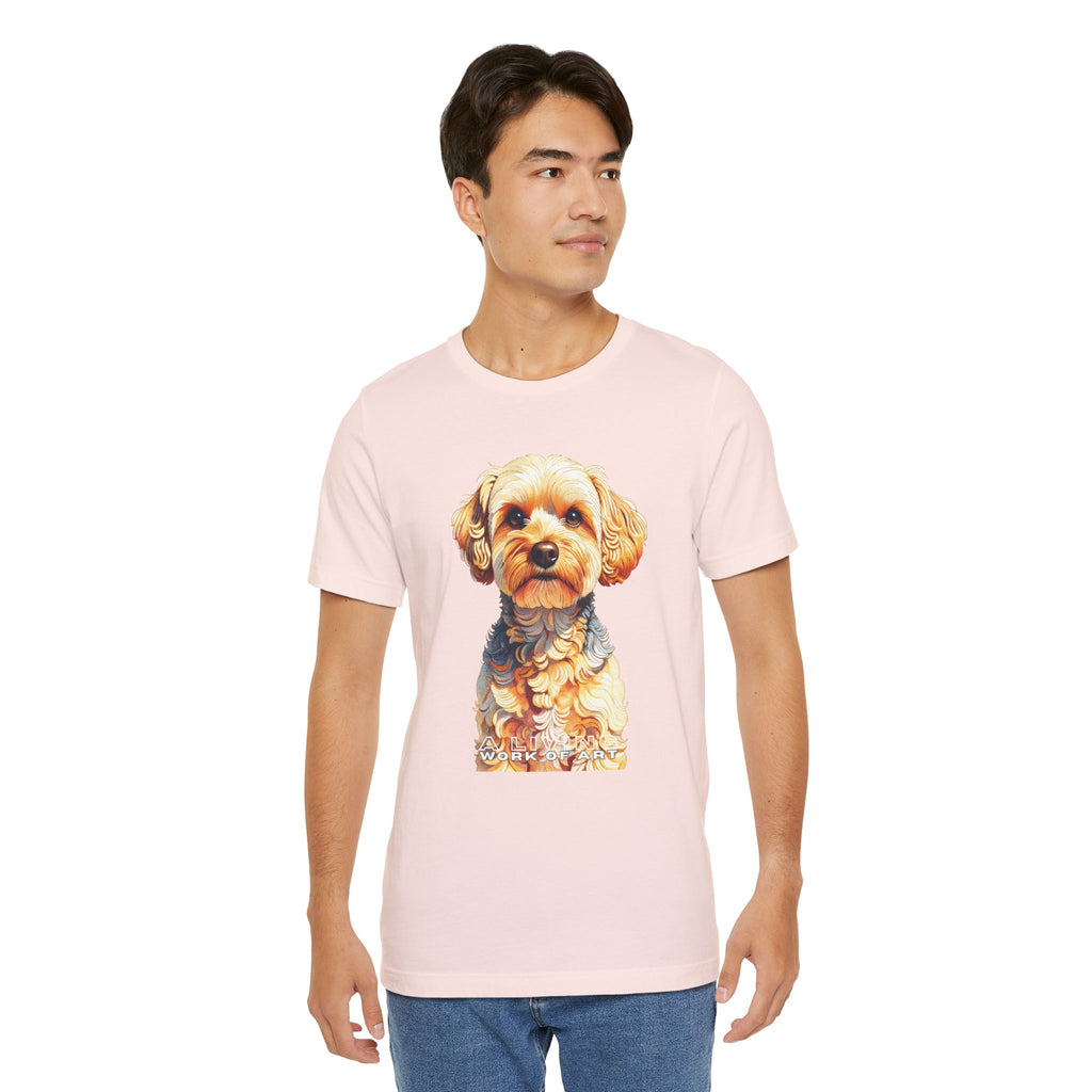Yorkipoo T Shirt | Living Work of Art Collection | Pointillism Style