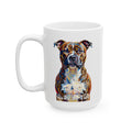 Staffordshire Bull Terrier Coffee Mug | Living Work of Art Collection | Pointillism Style