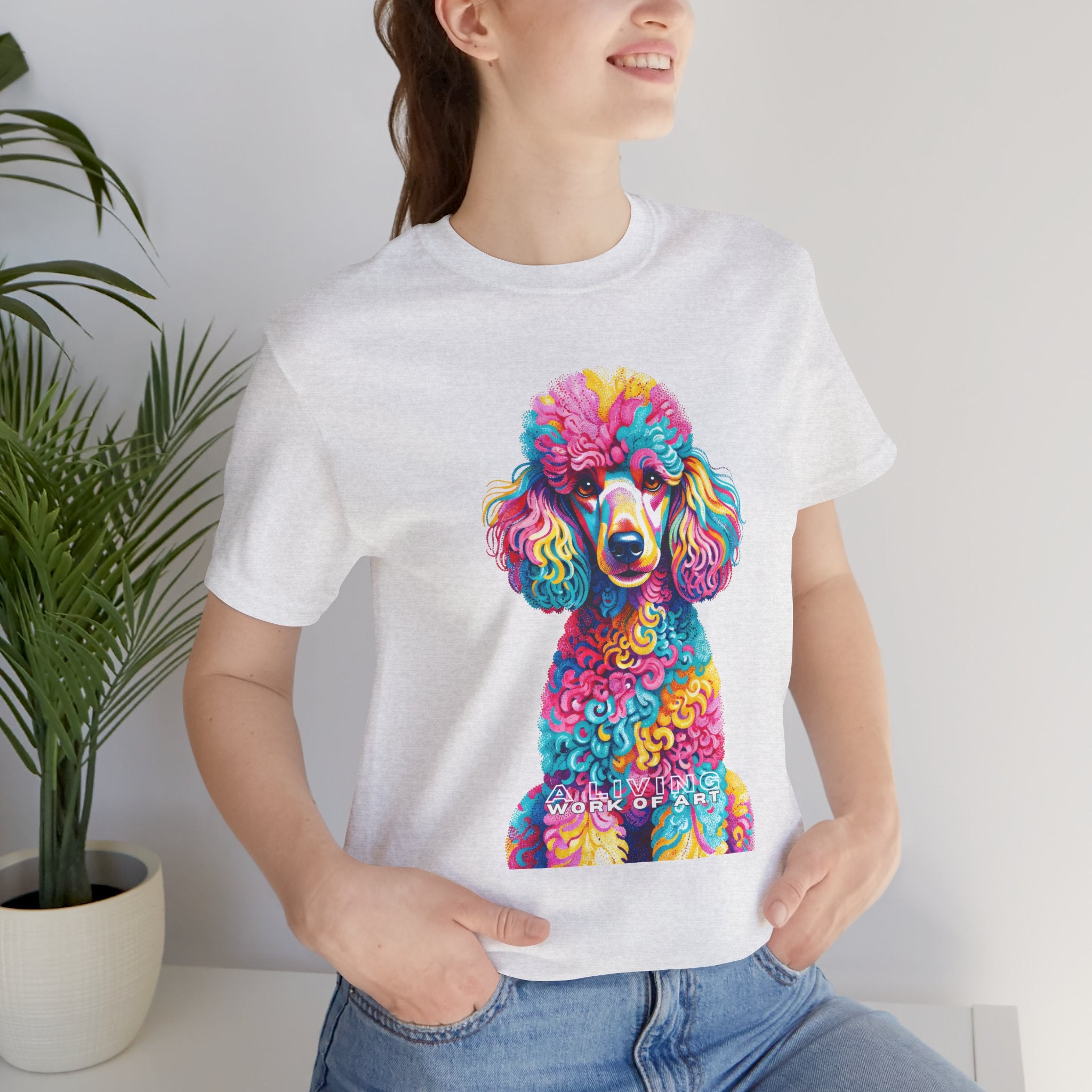 Poodle T Shirt | Living Work of Art Collection | Pointillism Style