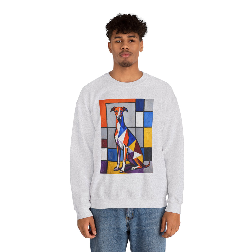 Whippet Sweatshirt | Living Work of Art Collection | Cubist Style