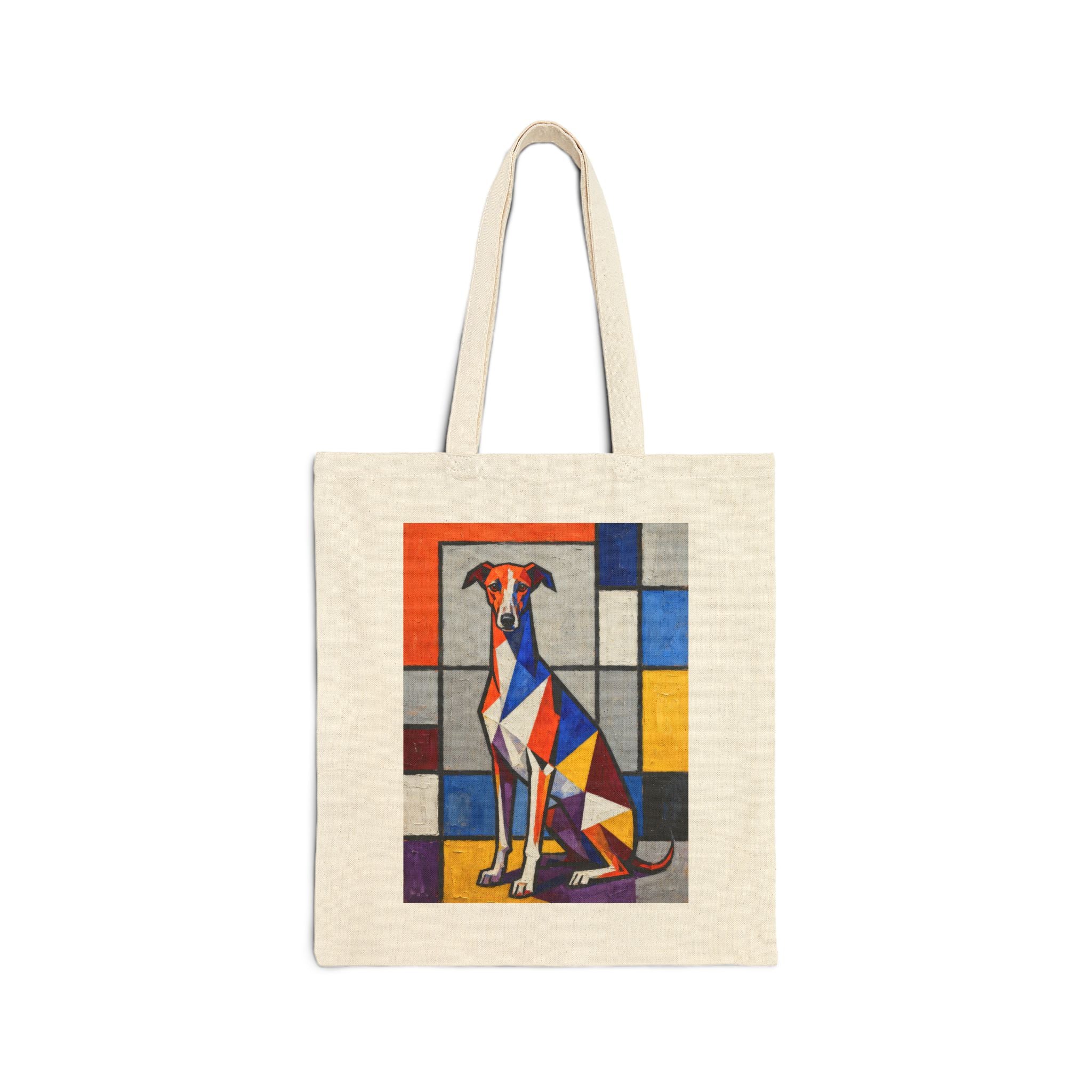 Whippet Tote Bag | Living Work of Art Collection | Cubist Style