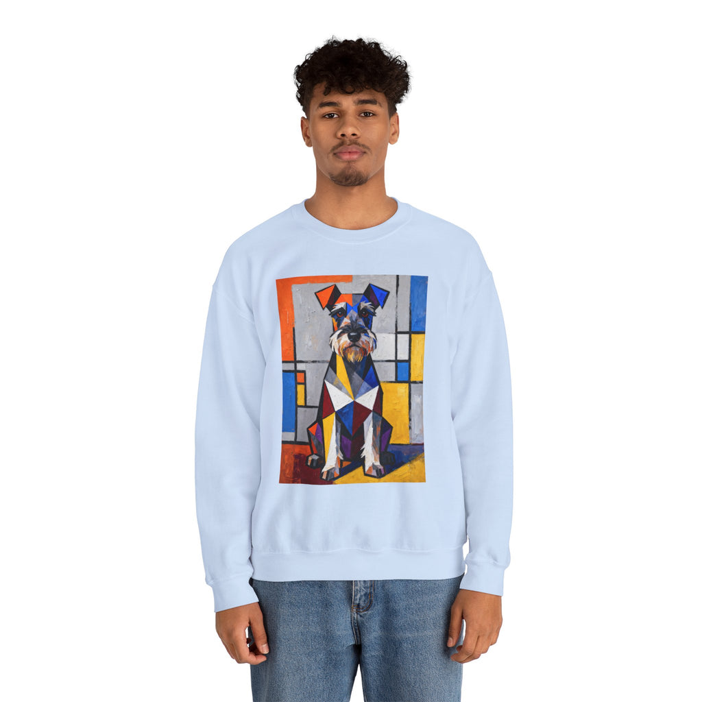 Schnauzer Sweatshirt | Living Work of Art Collection | Cubist Style