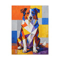 Australian Shepherd Canvas Wall Art | Living Work of Art Collection | Cubist Style Print