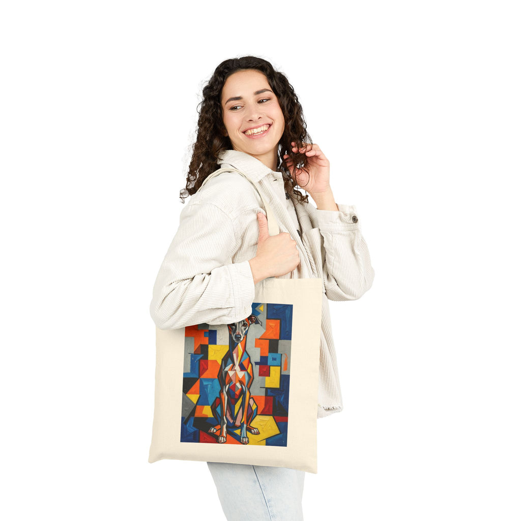 Italian Greyhound Tote Bag | Living Work of Art Collection | Cubist Style
