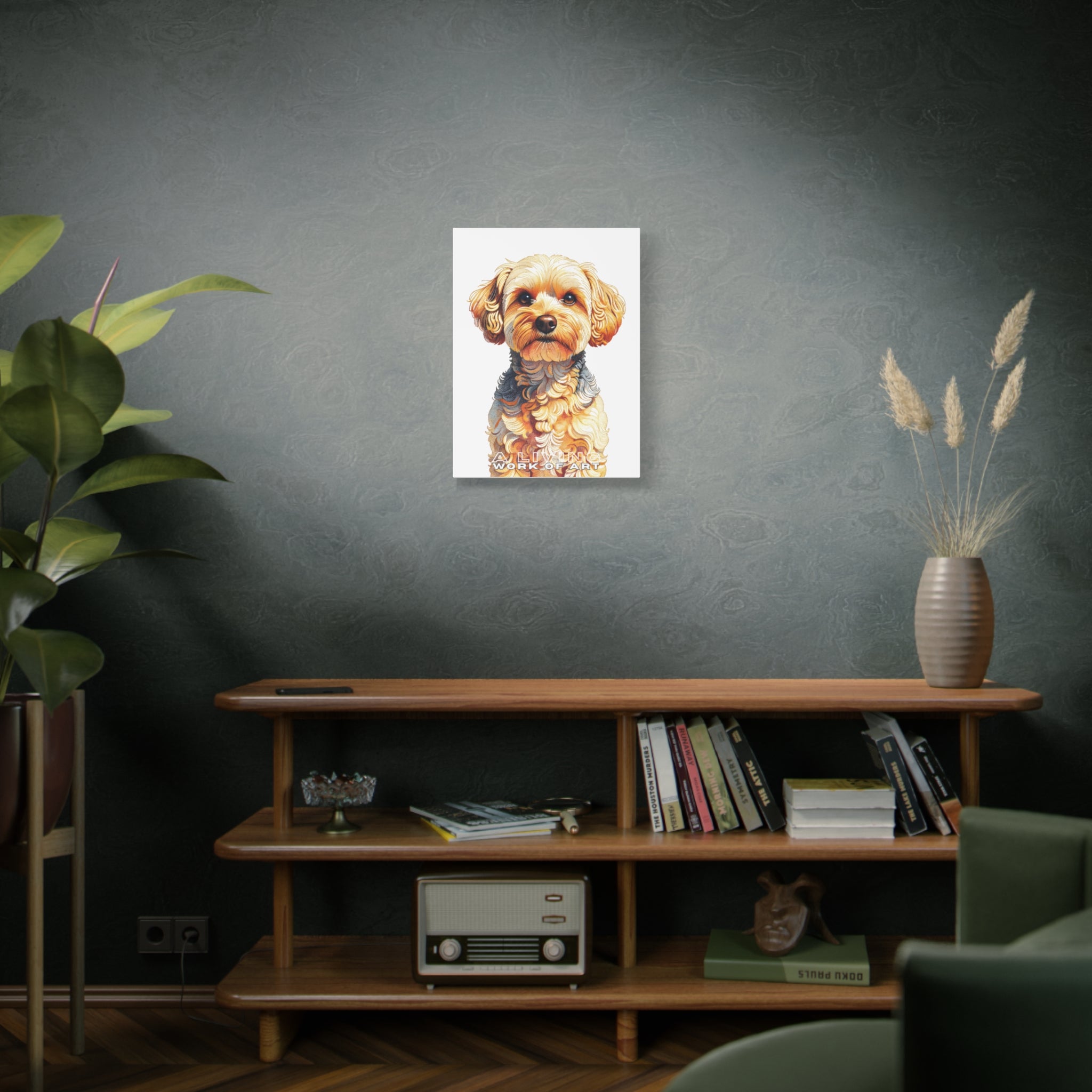 Yorkipoo Canvas Wall Art | Living Work of Art Collection | Pointillism Style Print