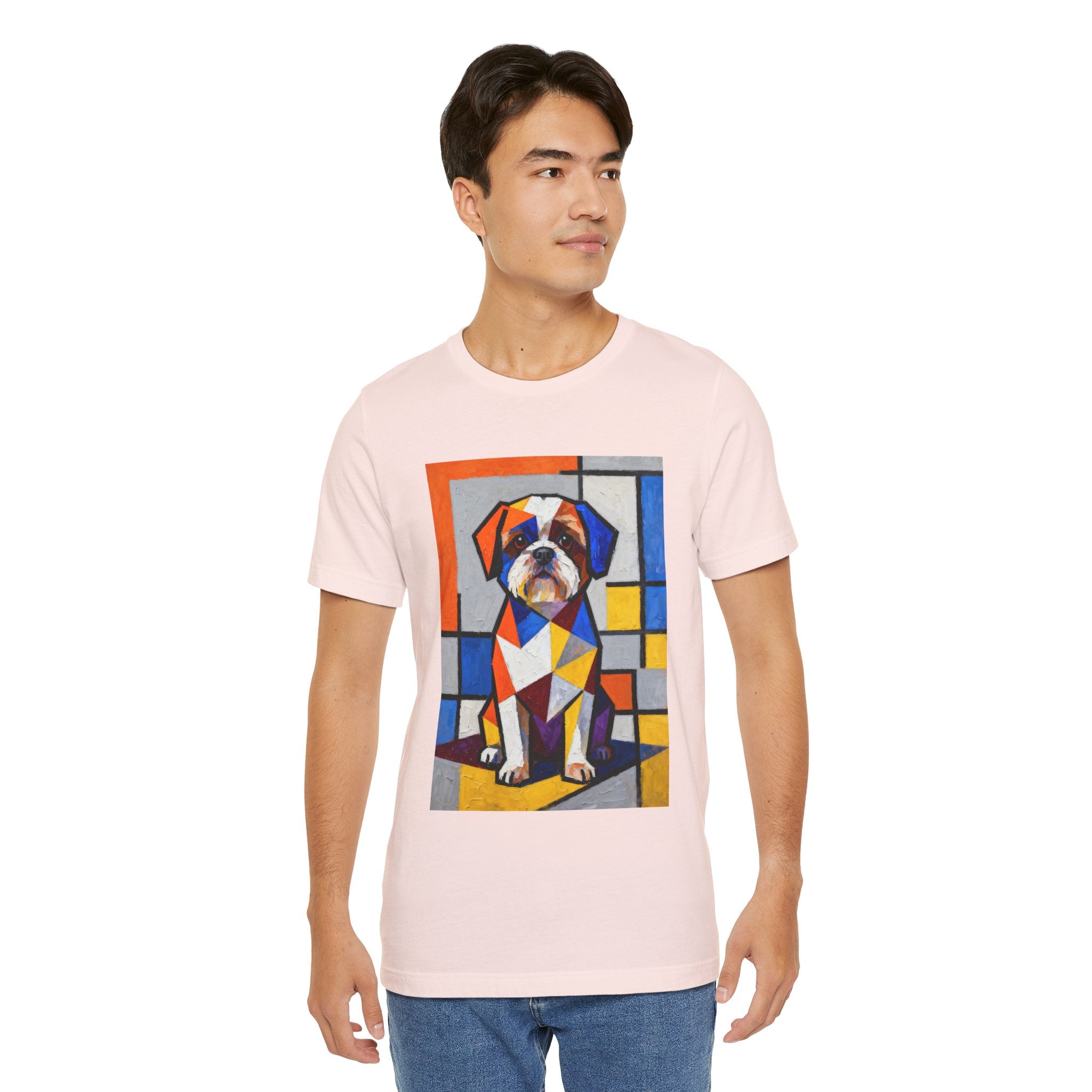 Shih Tzu T Shirt | Living Work of Art Collection | Cubist Style