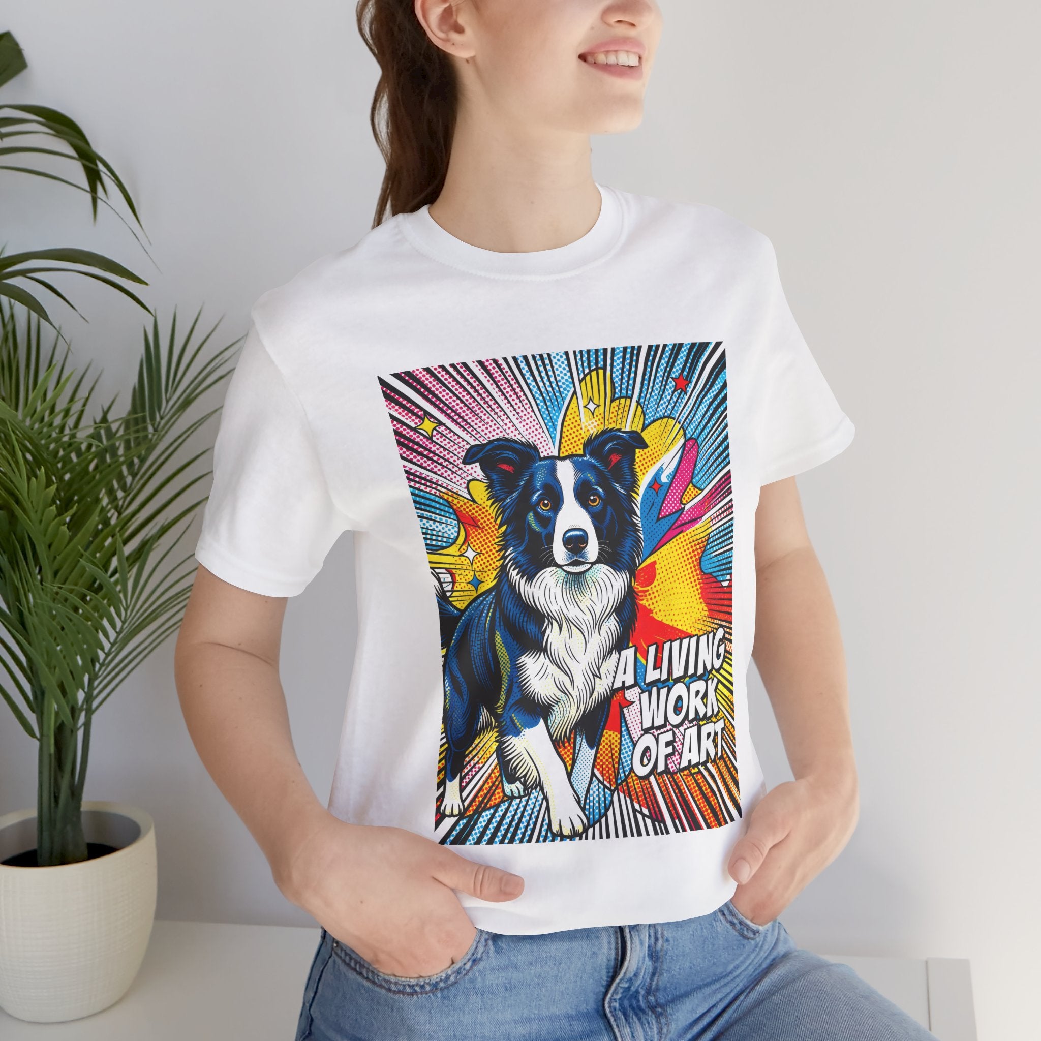 Border Collie T Shirt | Living Work of Art Collection | Pop Art