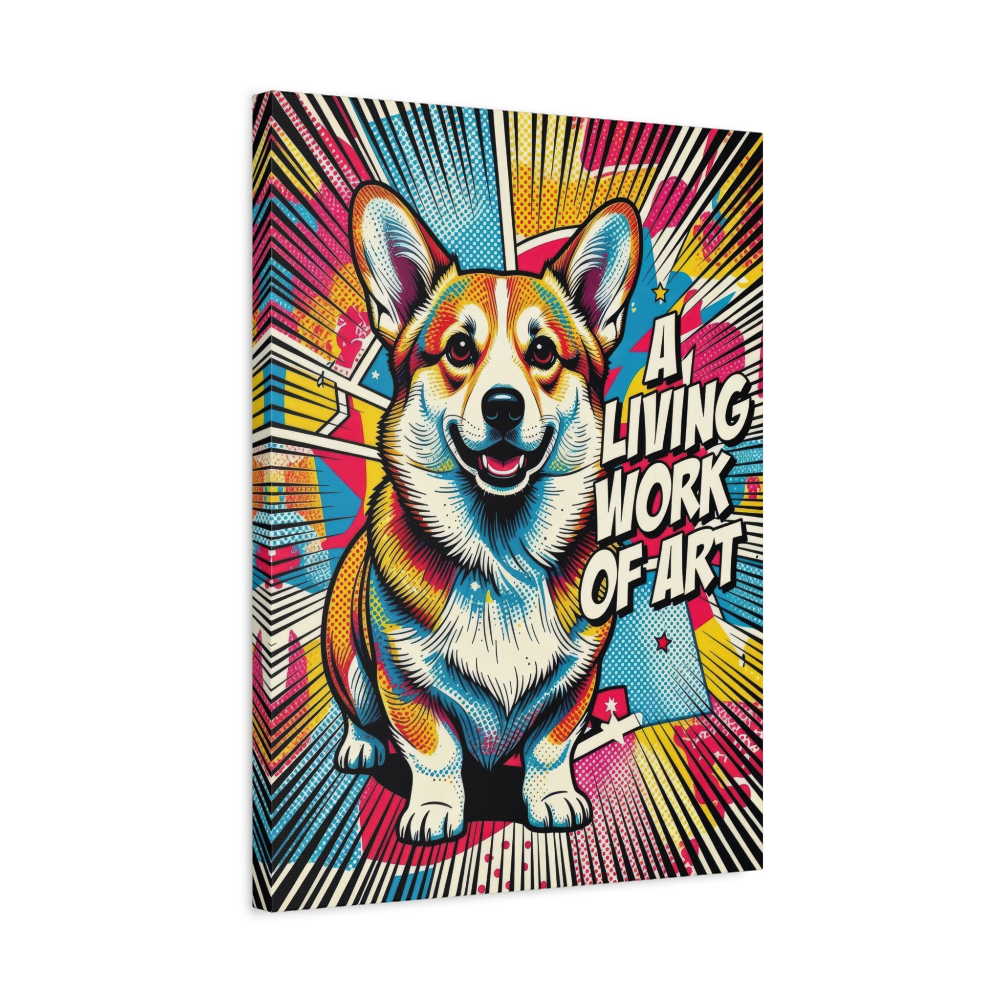 Pembroke Corgi Canvas Wall Art | Living Work of Art Collection | Pop Art Print