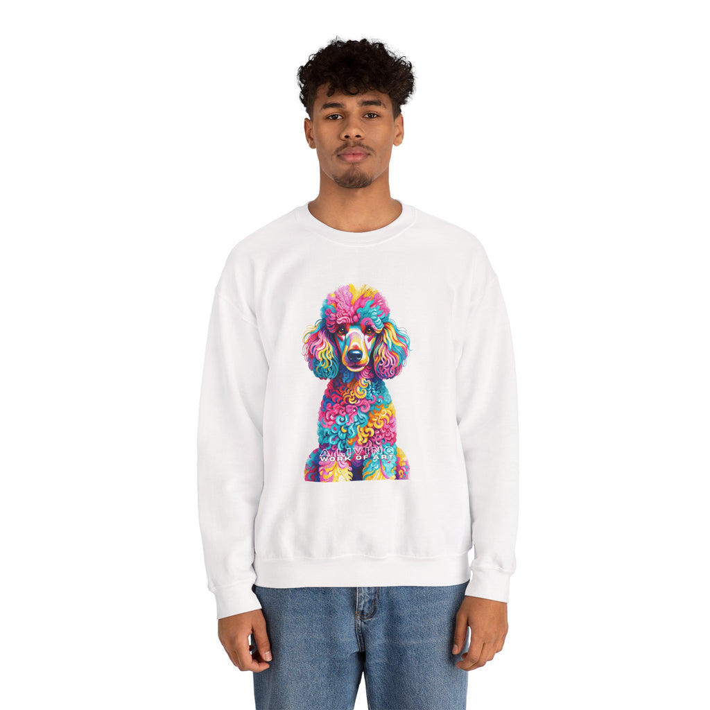 Poodle Sweatshirt | Living Work of Art Collection | Pointillism Style