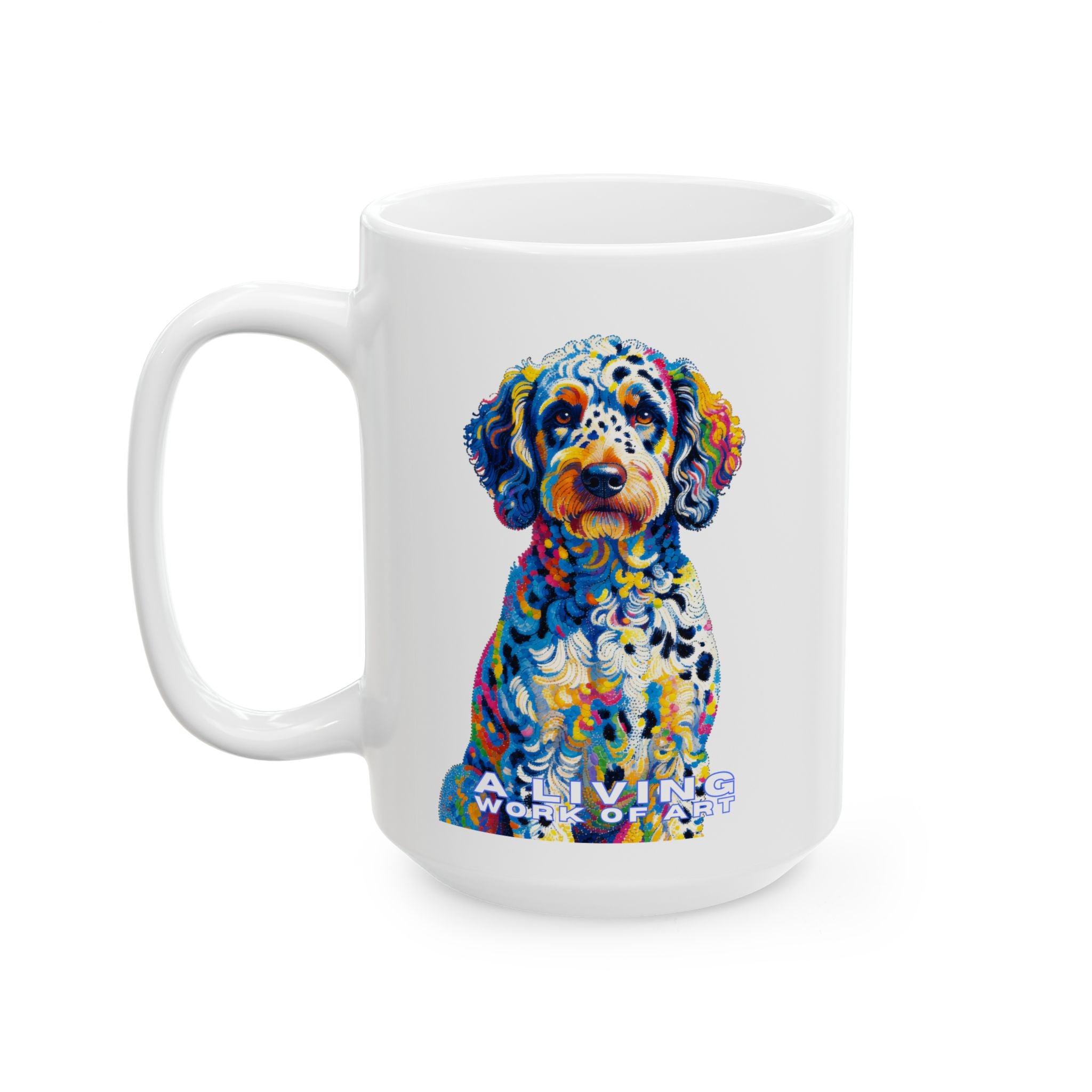 Labradoodle Coffee Mug | Living Work of Art Collection | Pointillism Style