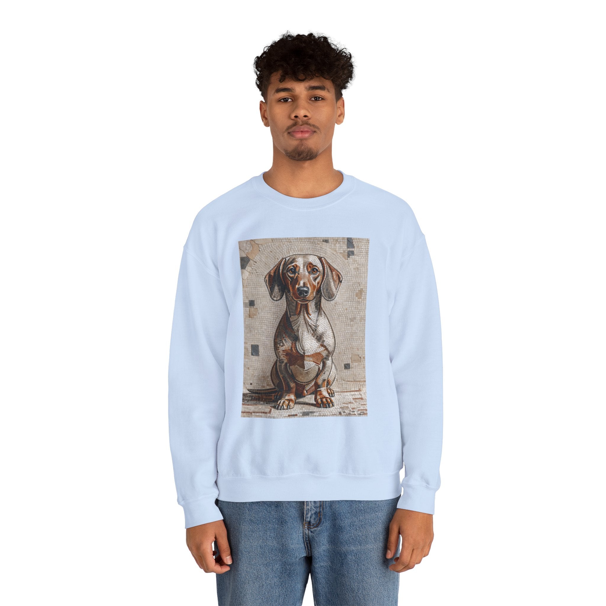 Dachshund Sweatshirt | Living Work of Art Collection | Mosaic Style