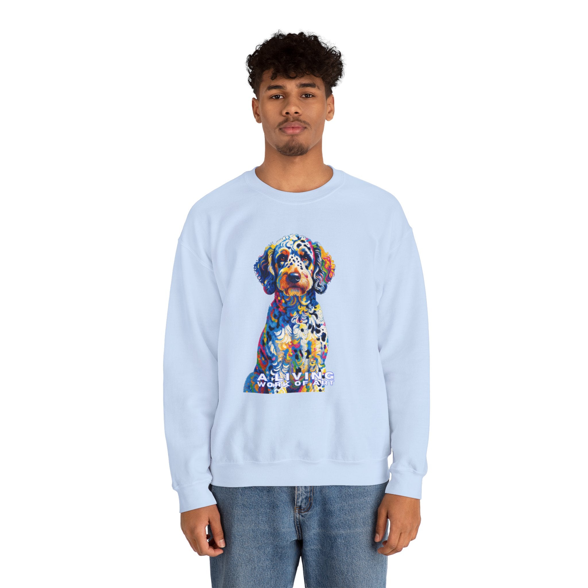 Labradoodle Sweatshirt | Living Work of Art Collection | Pointillism Style