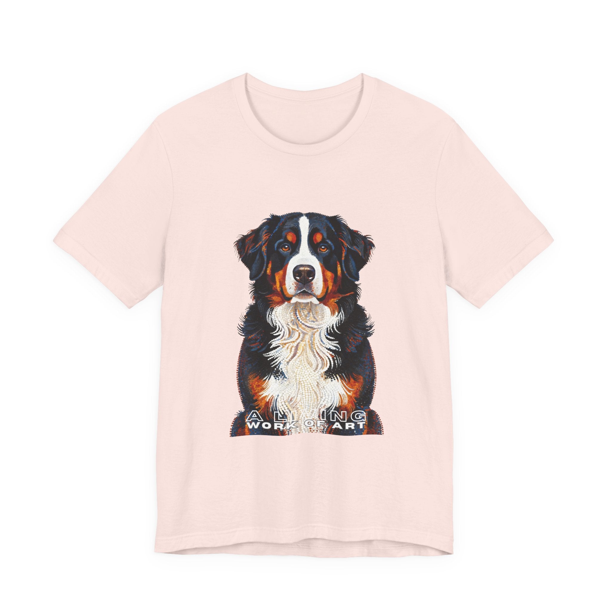 Bernese Mountain Dog T Shirt | Living Work of Art Collection | Pointillism Style