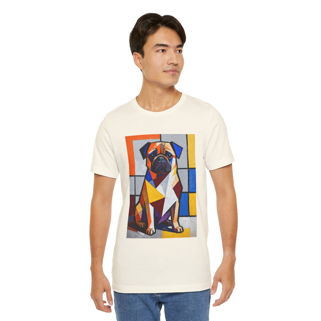 Pug T Shirt | Living Work of Art Collection | Cubist Style