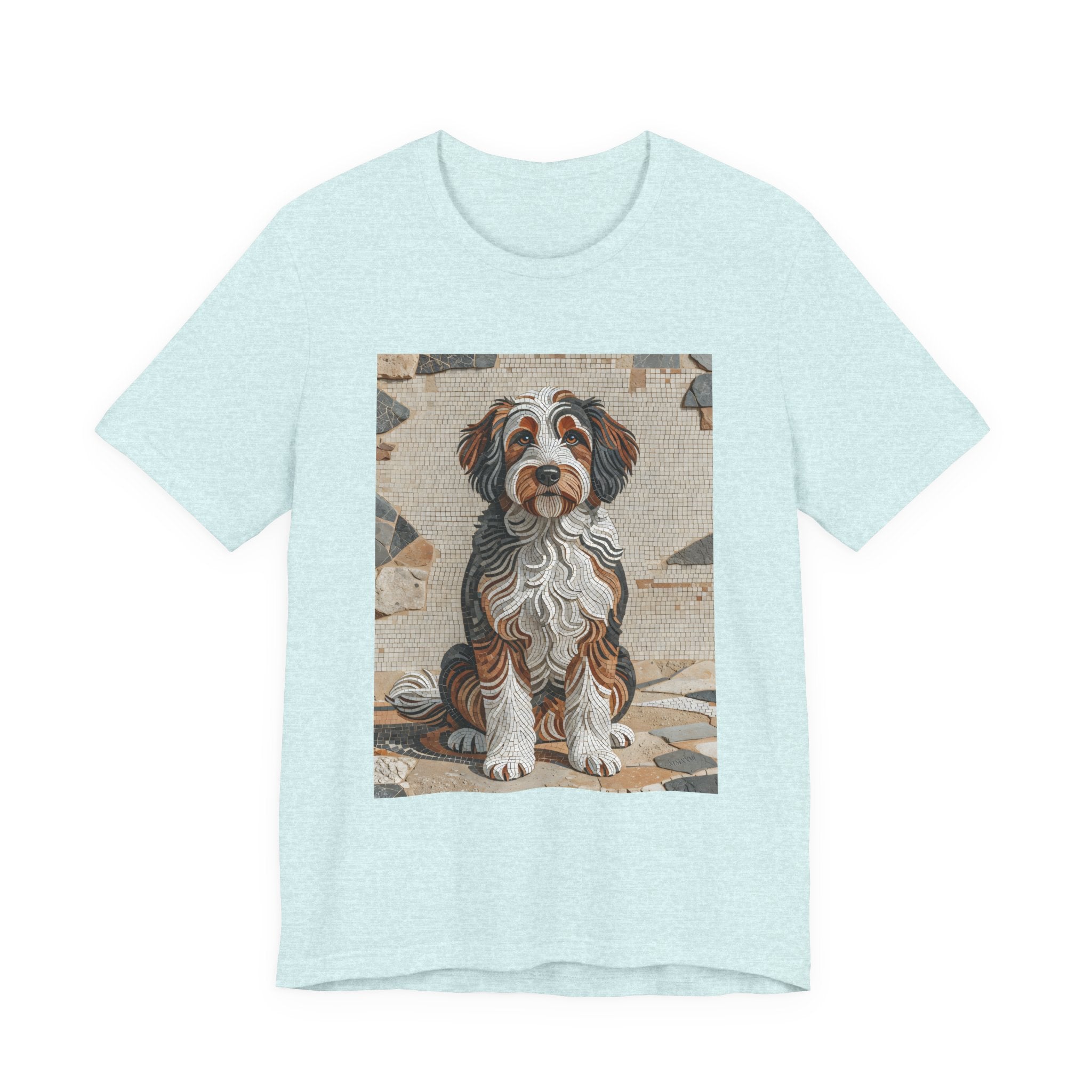 Bernedoodle T Shirt | Living Work of Art Collection | Mosaic Style