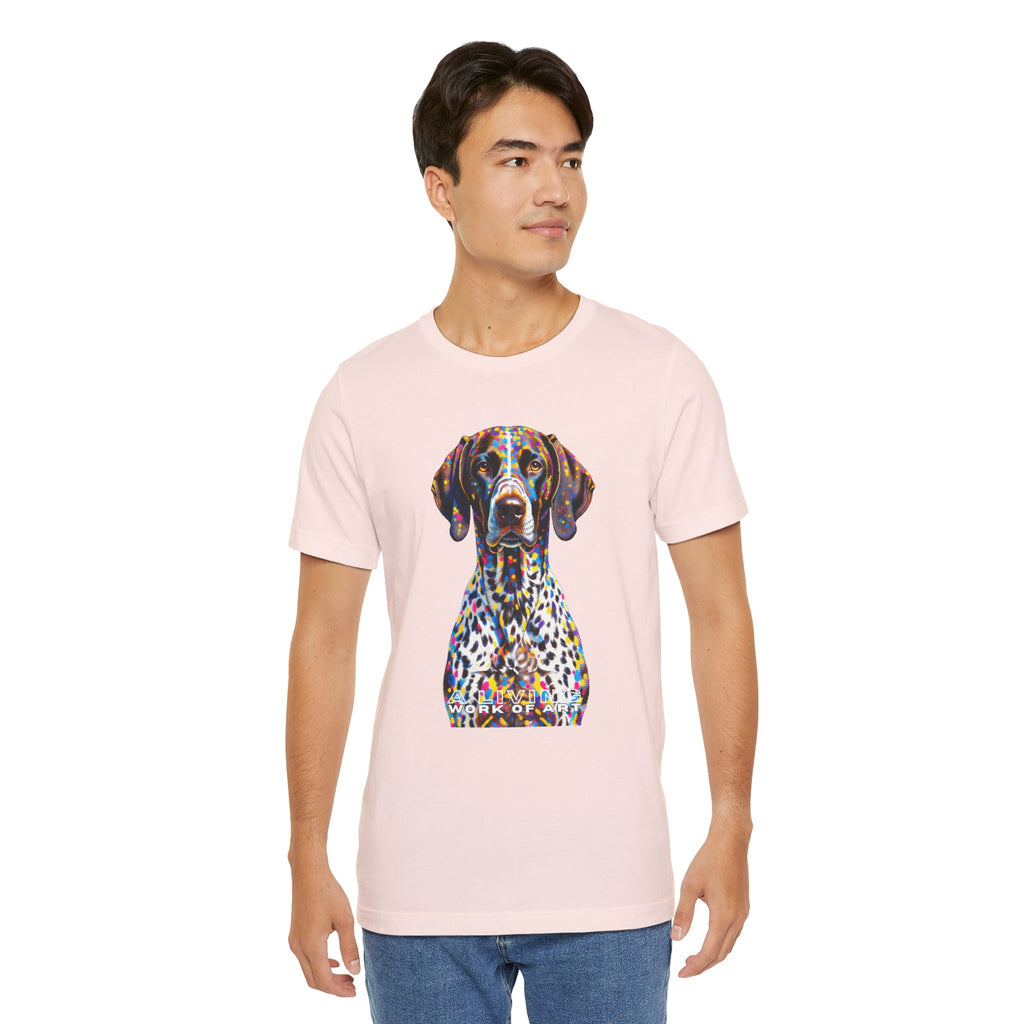 German Shorthaired Pointer T Shirt | Living Work of Art Collection | Pointillism Style