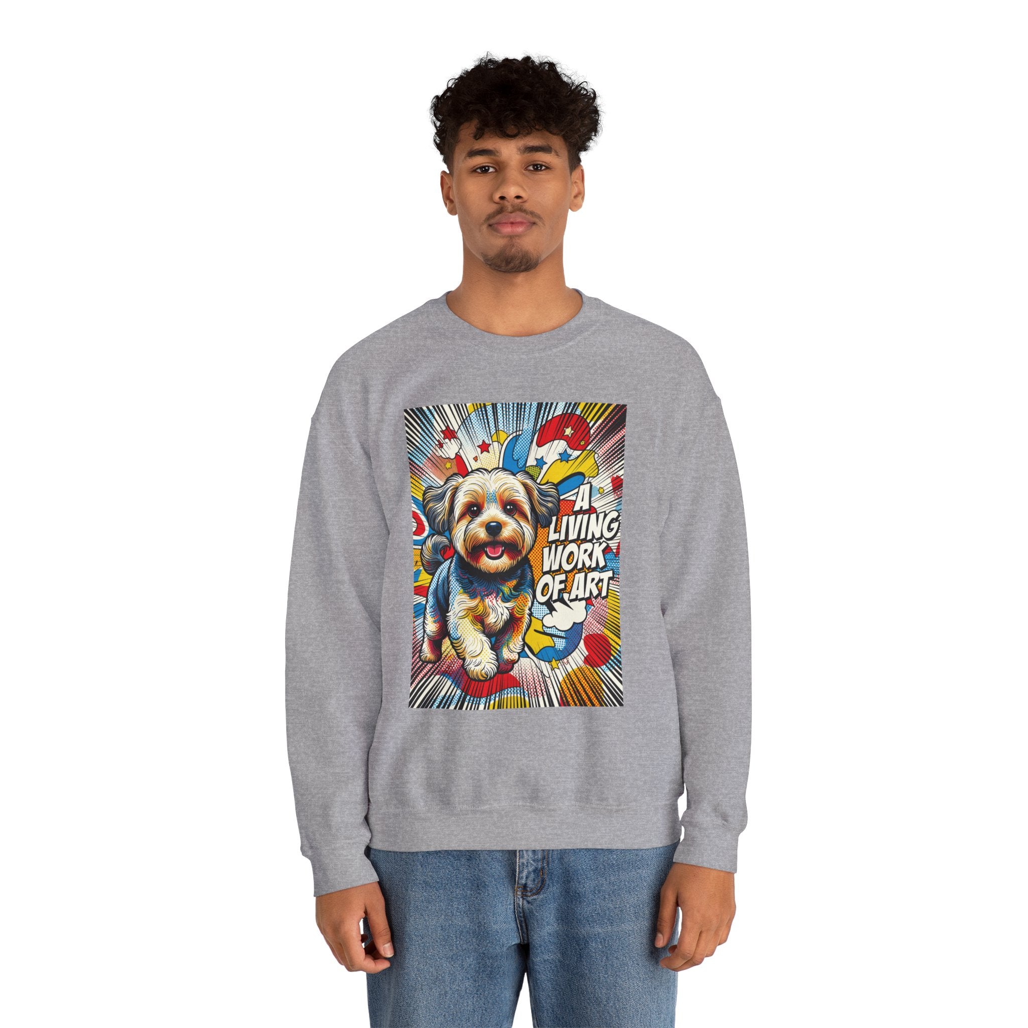 Yorkipoo Sweatshirt | Living Work of Art Collection | Pop Art