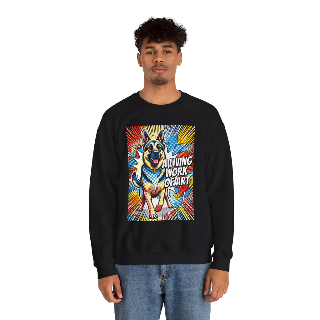 German Shepherd Sweatshirt | Living Work of Art Collection | Pop Art
