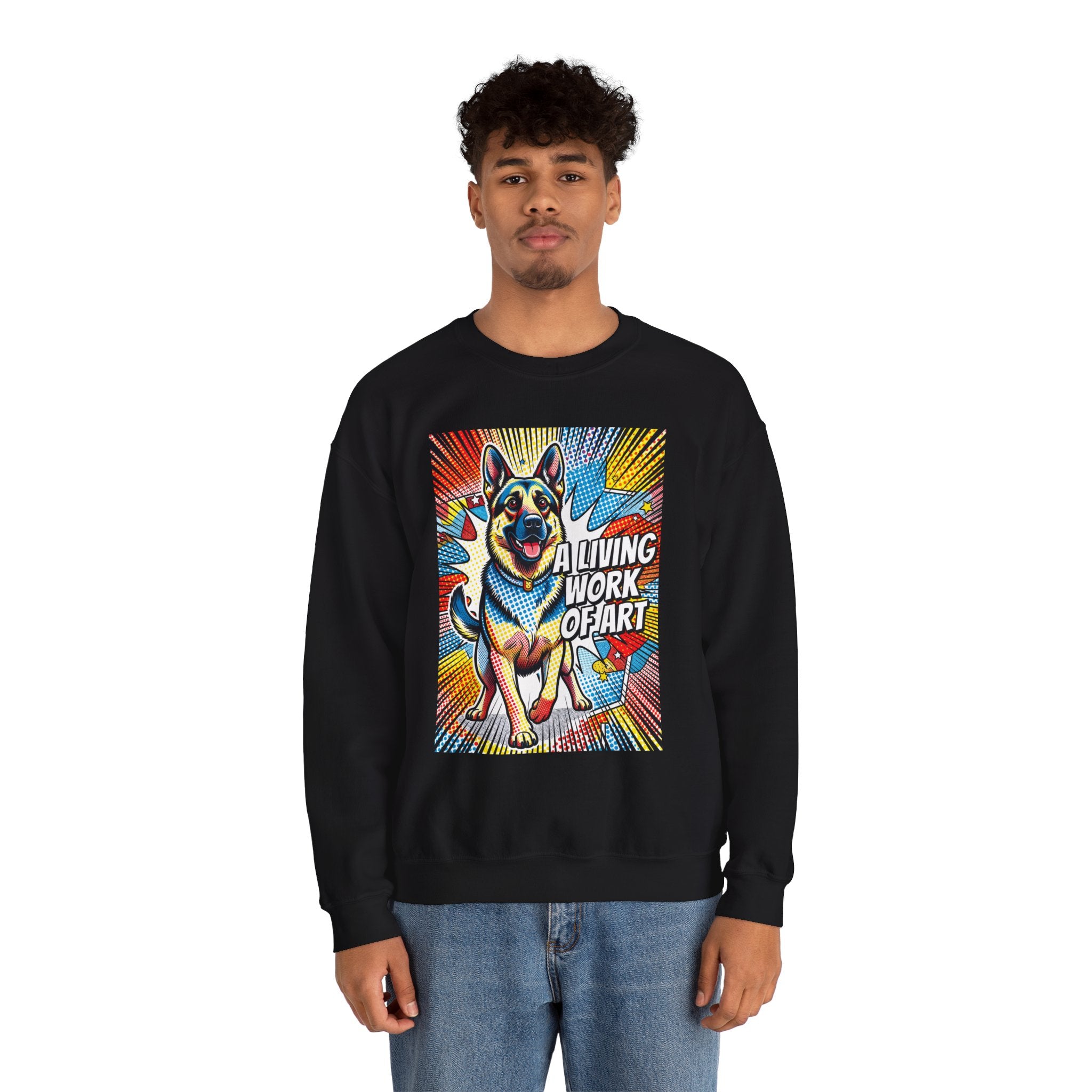 German Shepherd Sweatshirt | Living Work of Art Collection | Pop Art