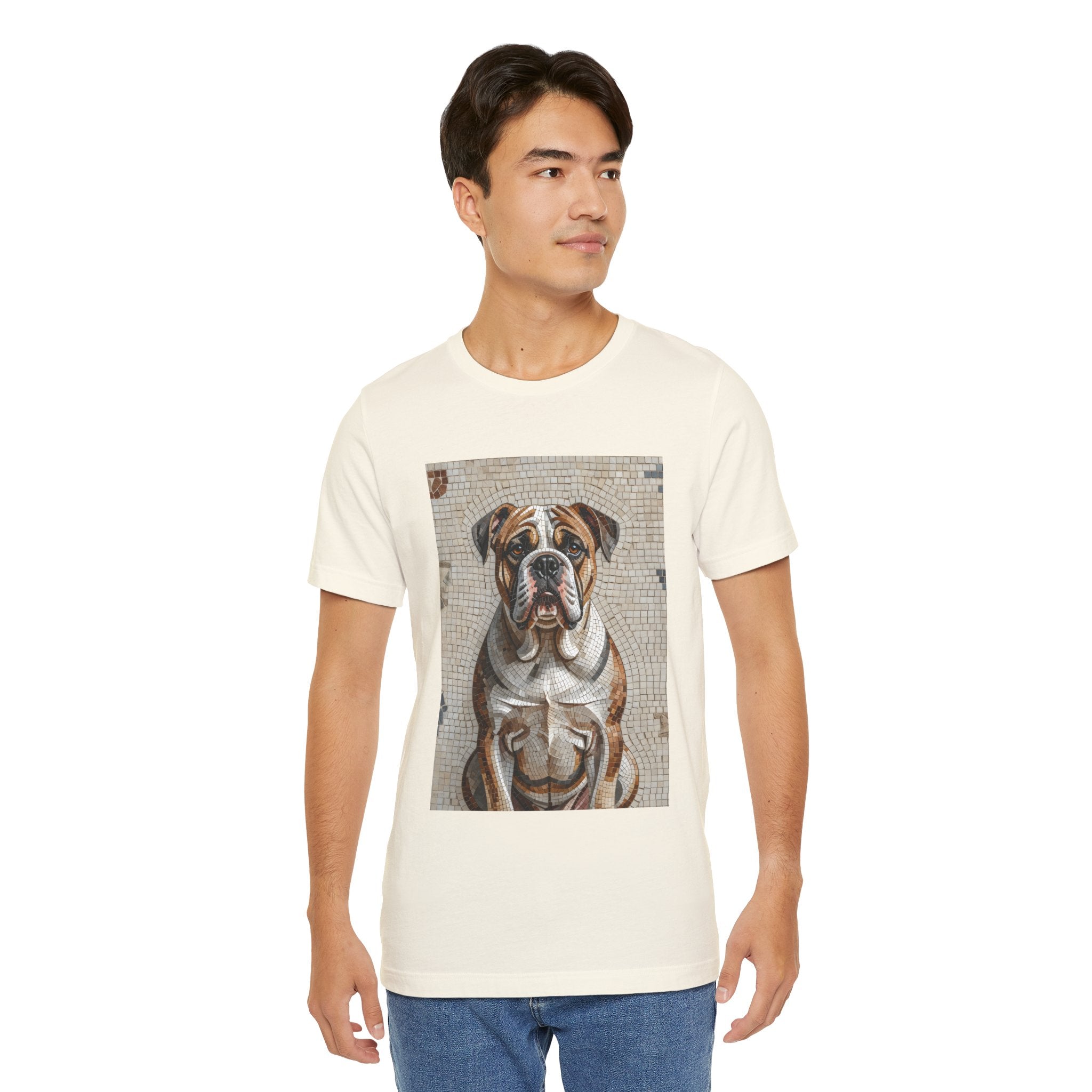 Bulldog T Shirt | Living Work of Art Collection | Mosaic Style