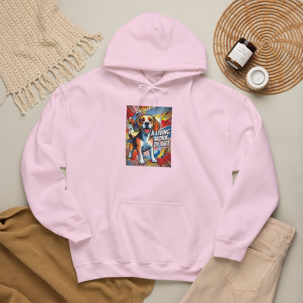 Beagle Hoodie | Living Work of Art Collection | Pop Art Style