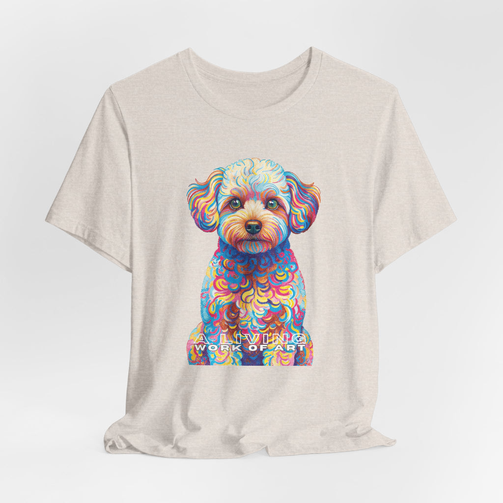 Maltipoo T Shirt | Living Work of Art Collection | Pointillism Style