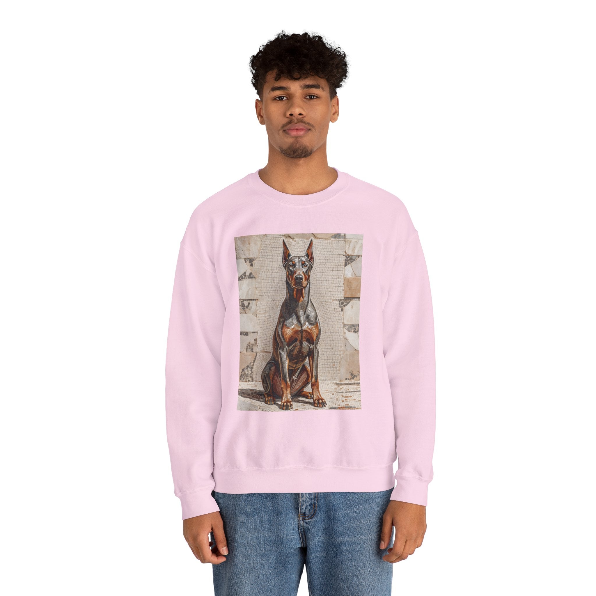 Doberman Pinscher Sweatshirt | Living Work of Art Collection | Mosaic Style