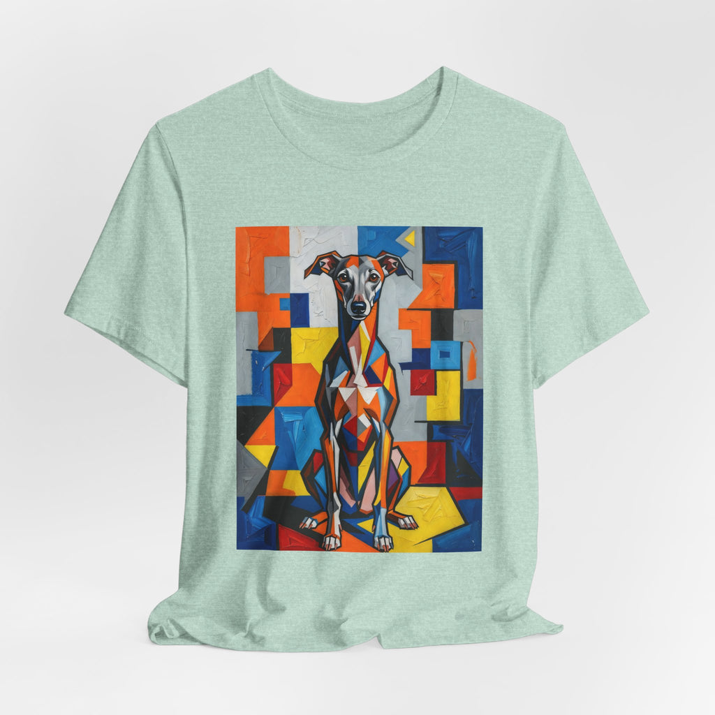Italian Greyhound T Shirt | Living Work of Art Collection | Cubist Style