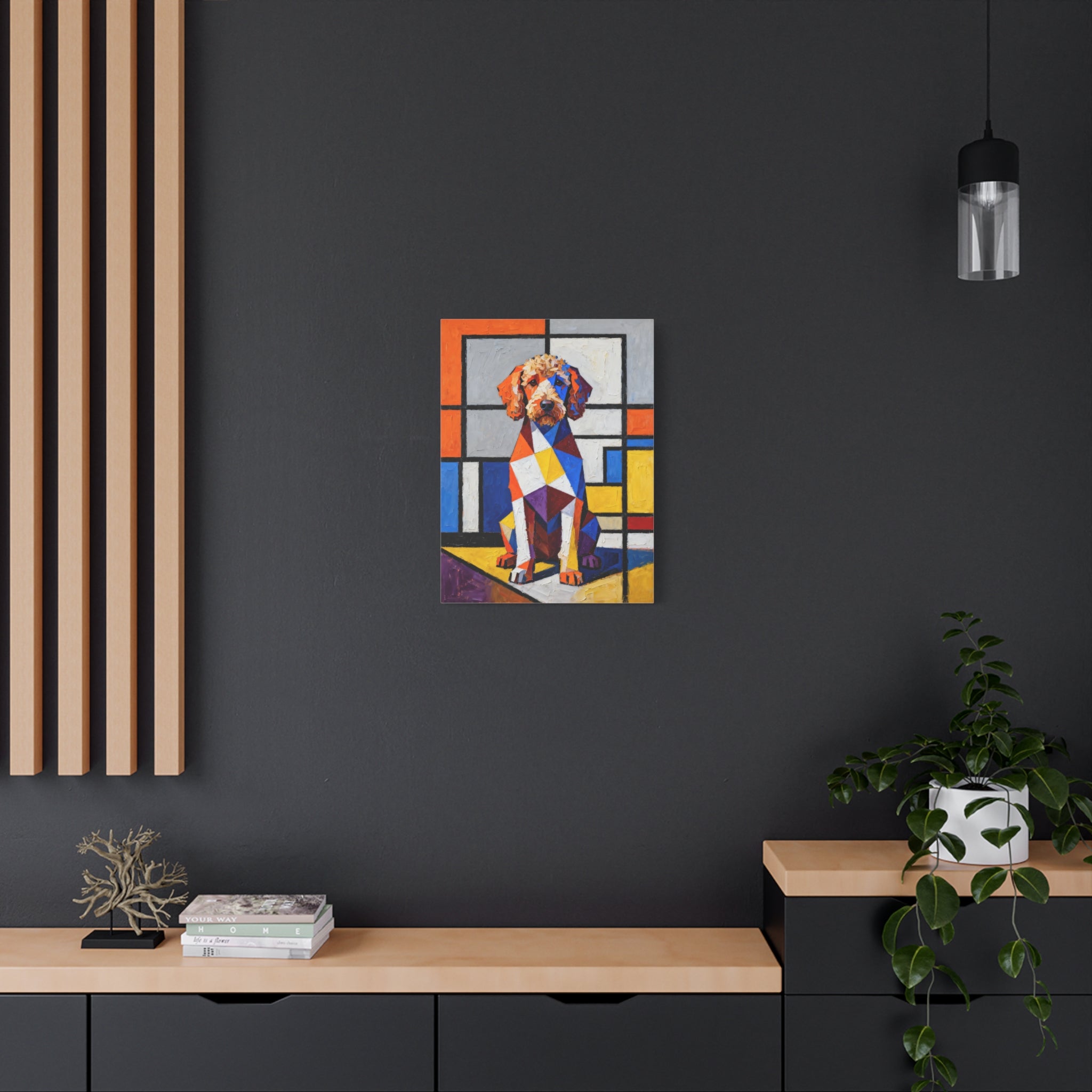 Labradoodle Canvas Wall Art | Living Work of Art Collection | Cubist Style Print