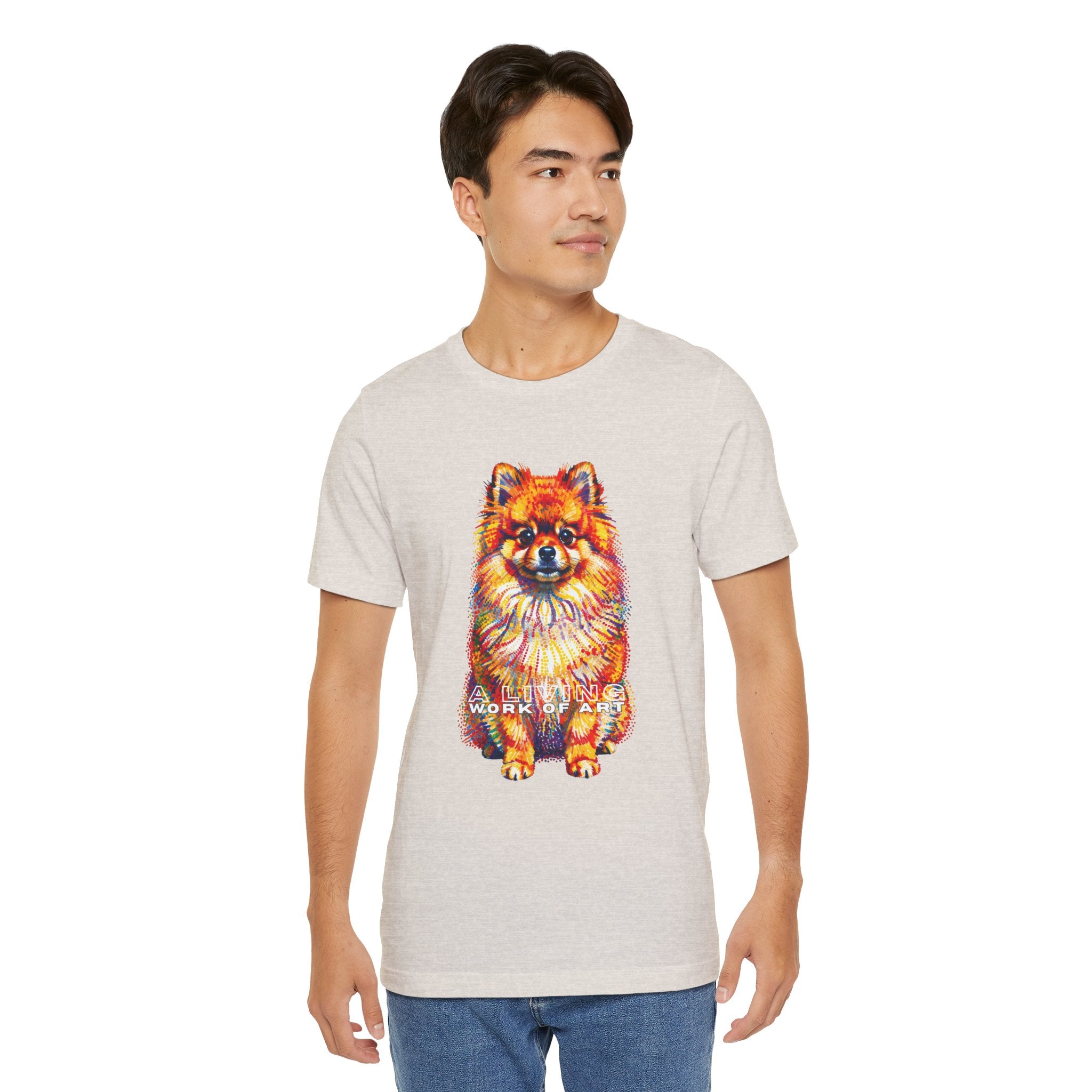 Pomeranian T Shirt | Living Work of Art Collection | Pointillism Style