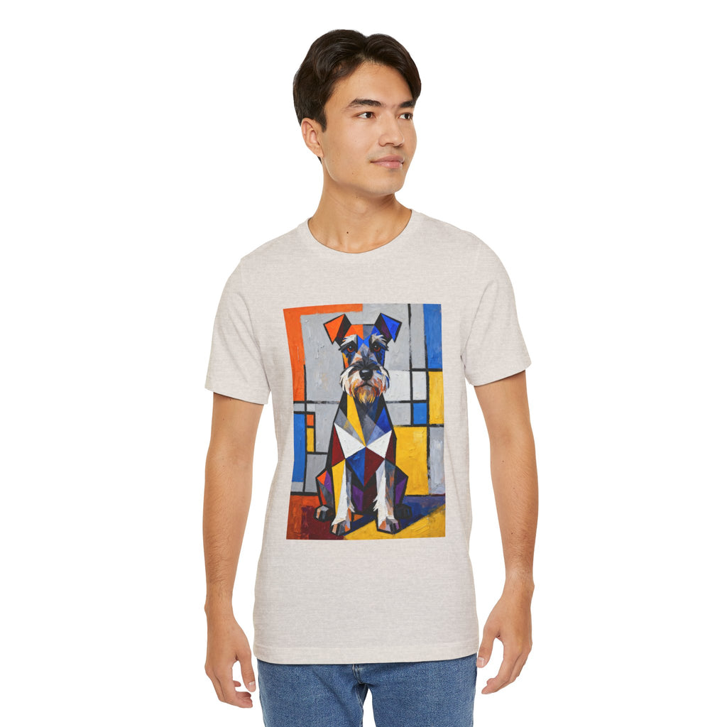 Schnauzer T Shirt | Living Work of Art Collection | Cubist Style