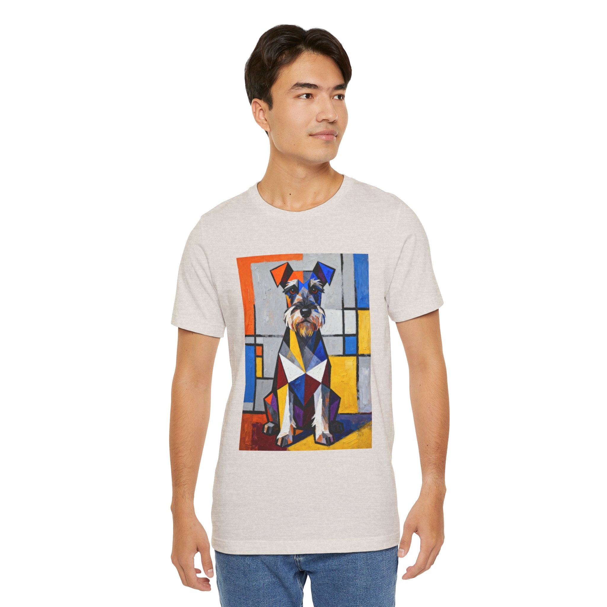 Schnauzer T Shirt | Living Work of Art Collection | Cubist Style