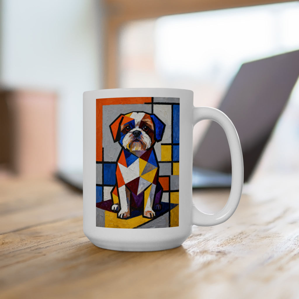 Shih Tzu Coffee Mug | Living Work of Art Collection | Cubist Style