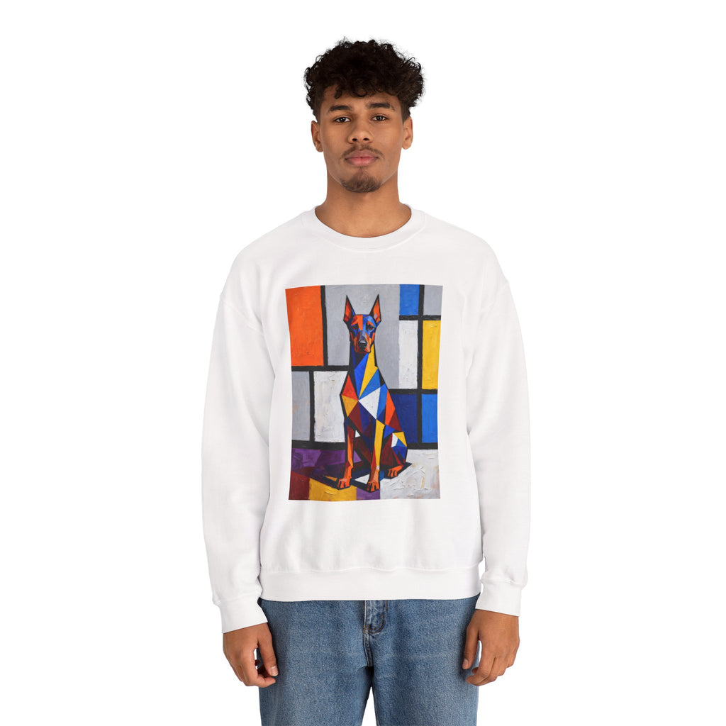 Doberman Pinscher Sweatshirt | Living Work of Art Collection | Cubist Style