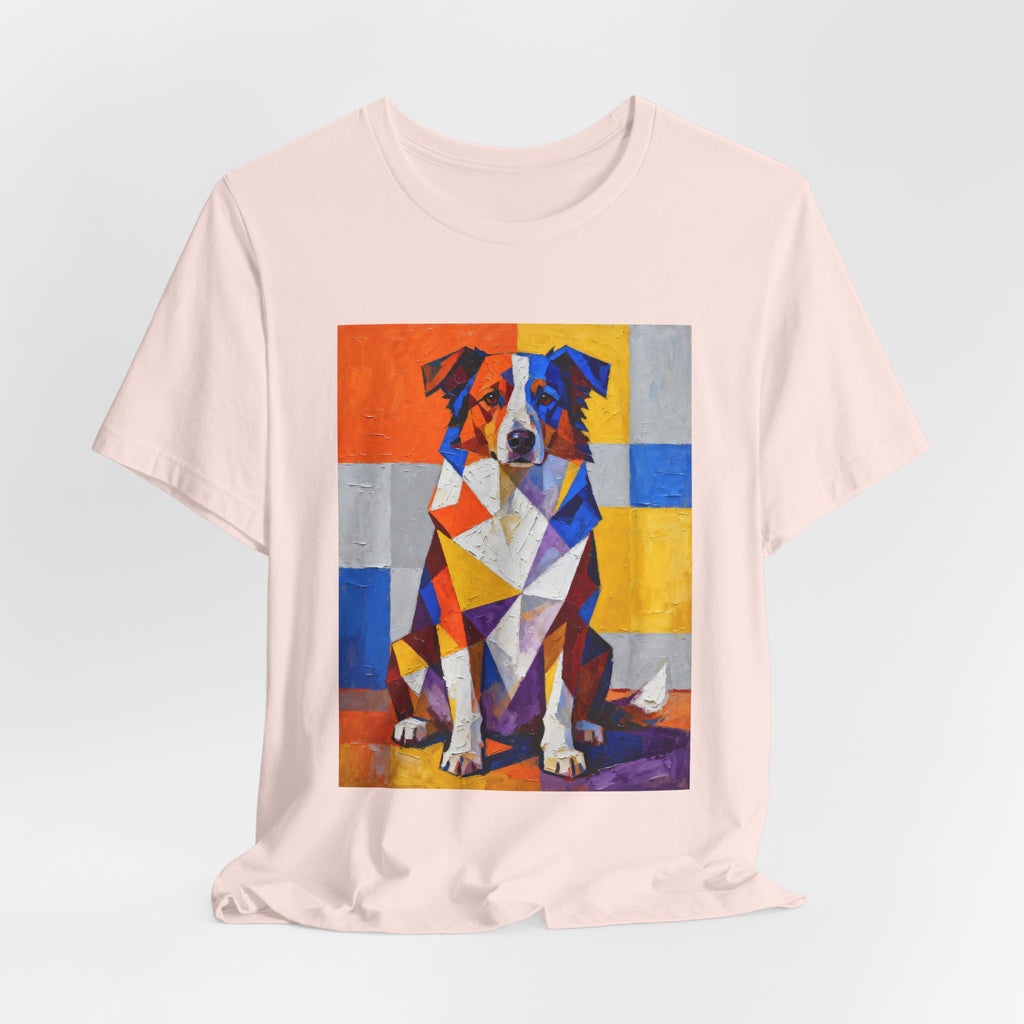 Australian Shepherd T Shirt | Living Work of Art Collection | Cubist Style