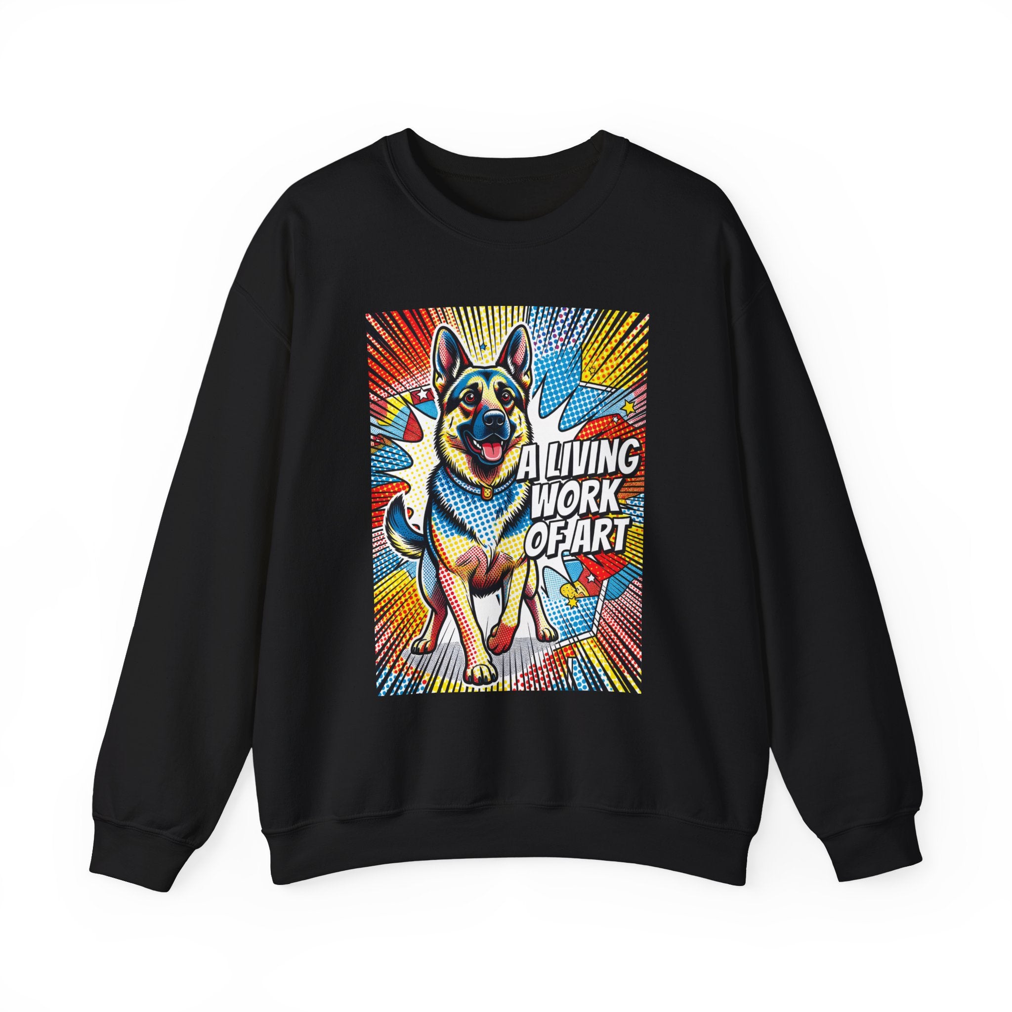 German Shepherd Sweatshirt | Living Work of Art Collection | Pop Art