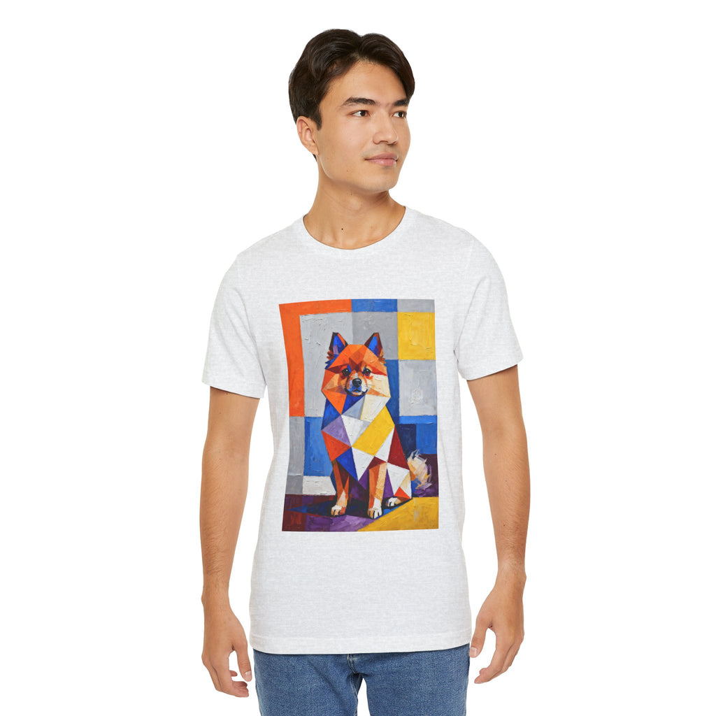 Pomeranian T Shirt | Living Work of Art Collection | Cubist Style