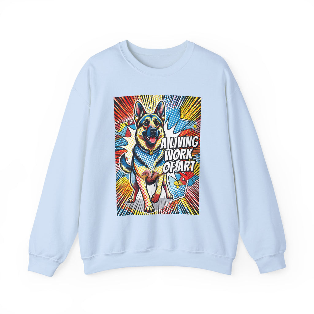 German Shepherd Sweatshirt | Living Work of Art Collection | Pop Art