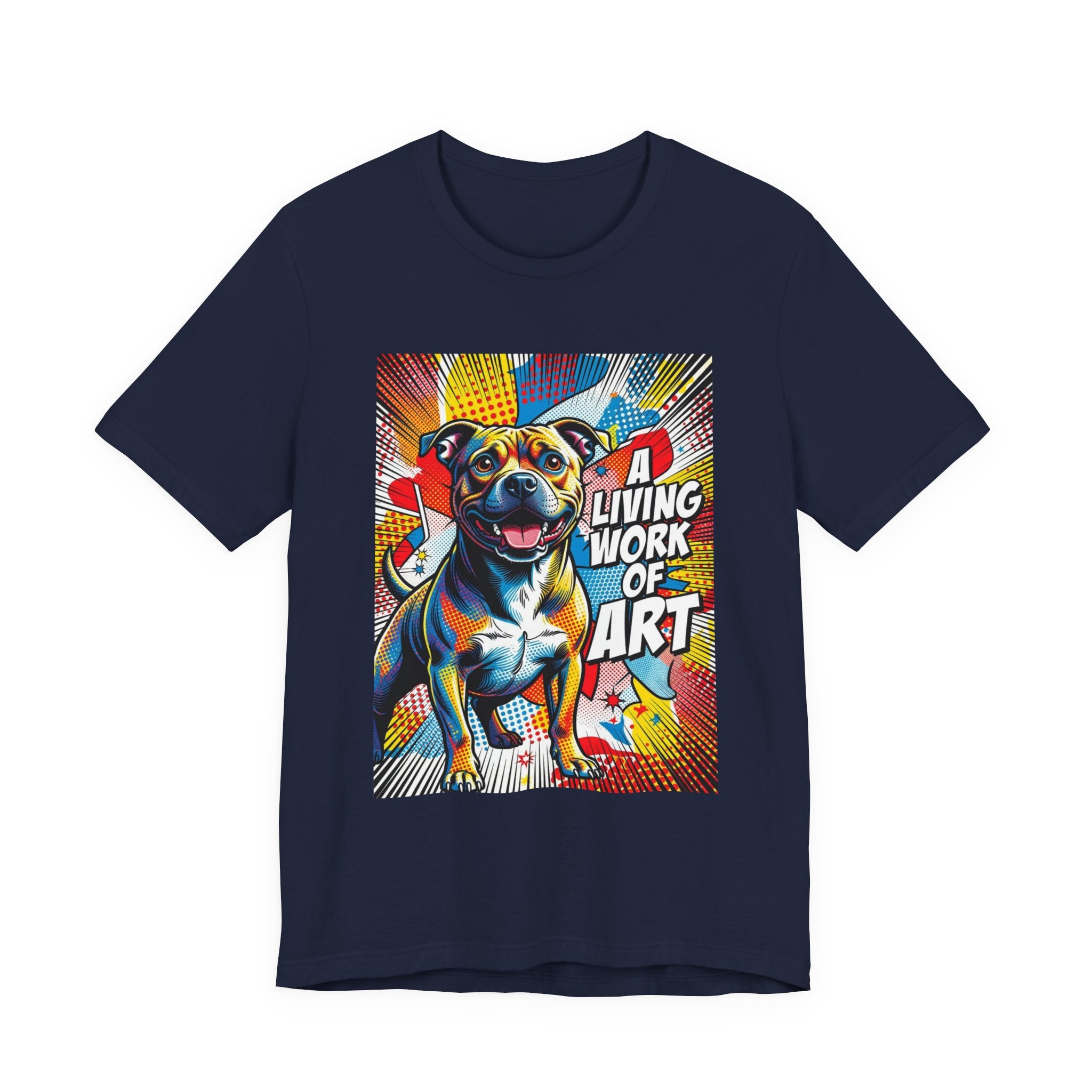 Staffordshire Bull Terrier T Shirt | Living Work of Art Collection | Pop Art