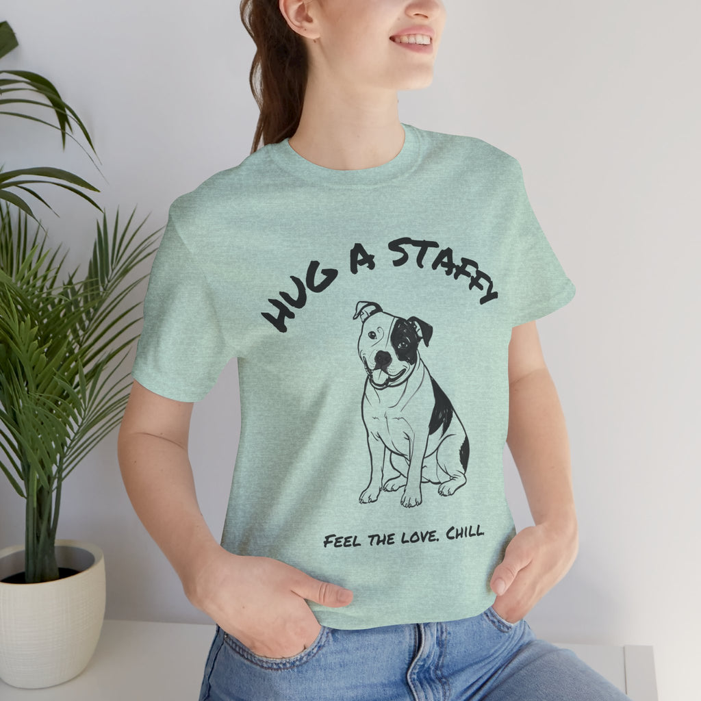 Staffordshire Bull Terrier T Shirt | Hug a Staffy