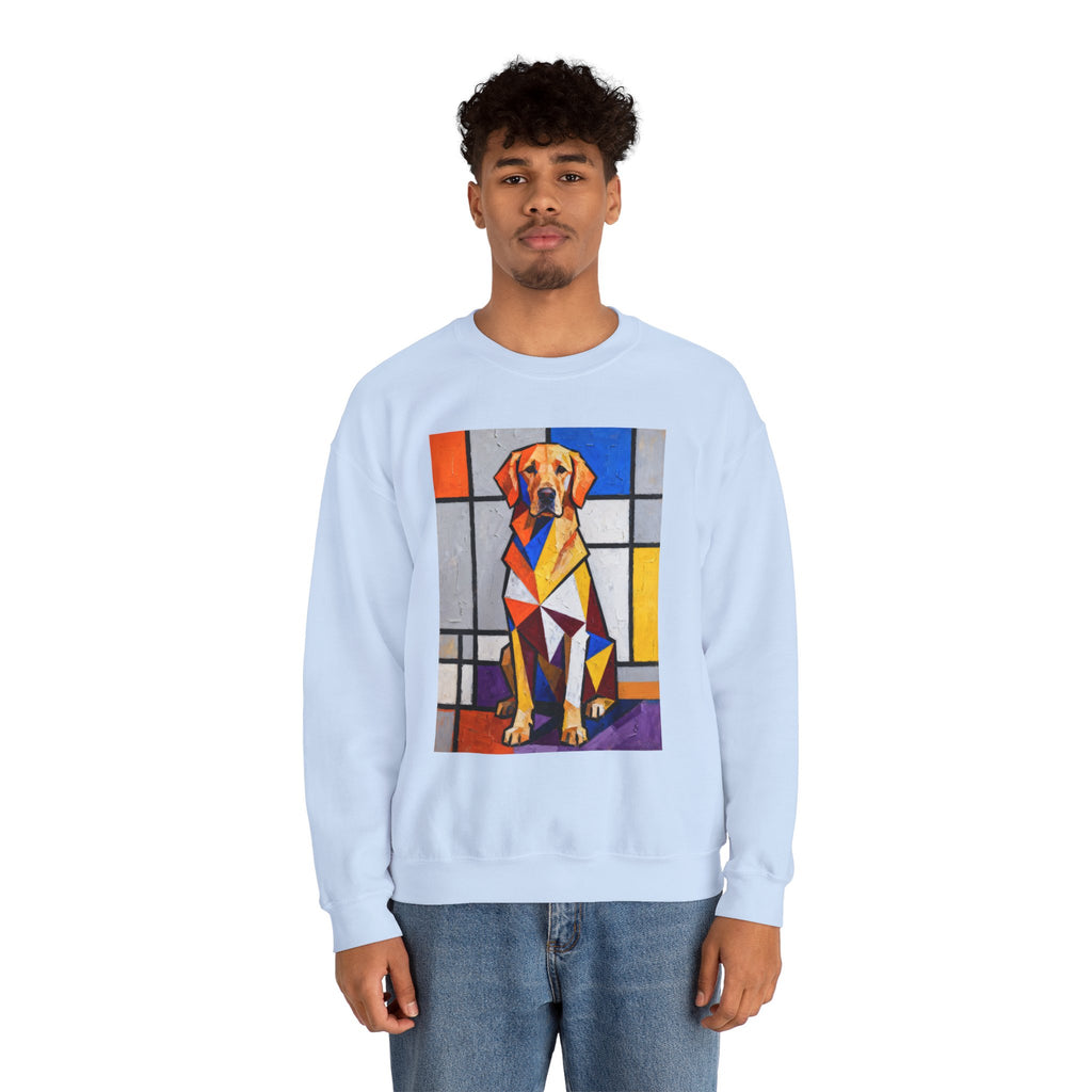 Golden Retriever Sweatshirt | Living Work of Art Collection | Cubist Style