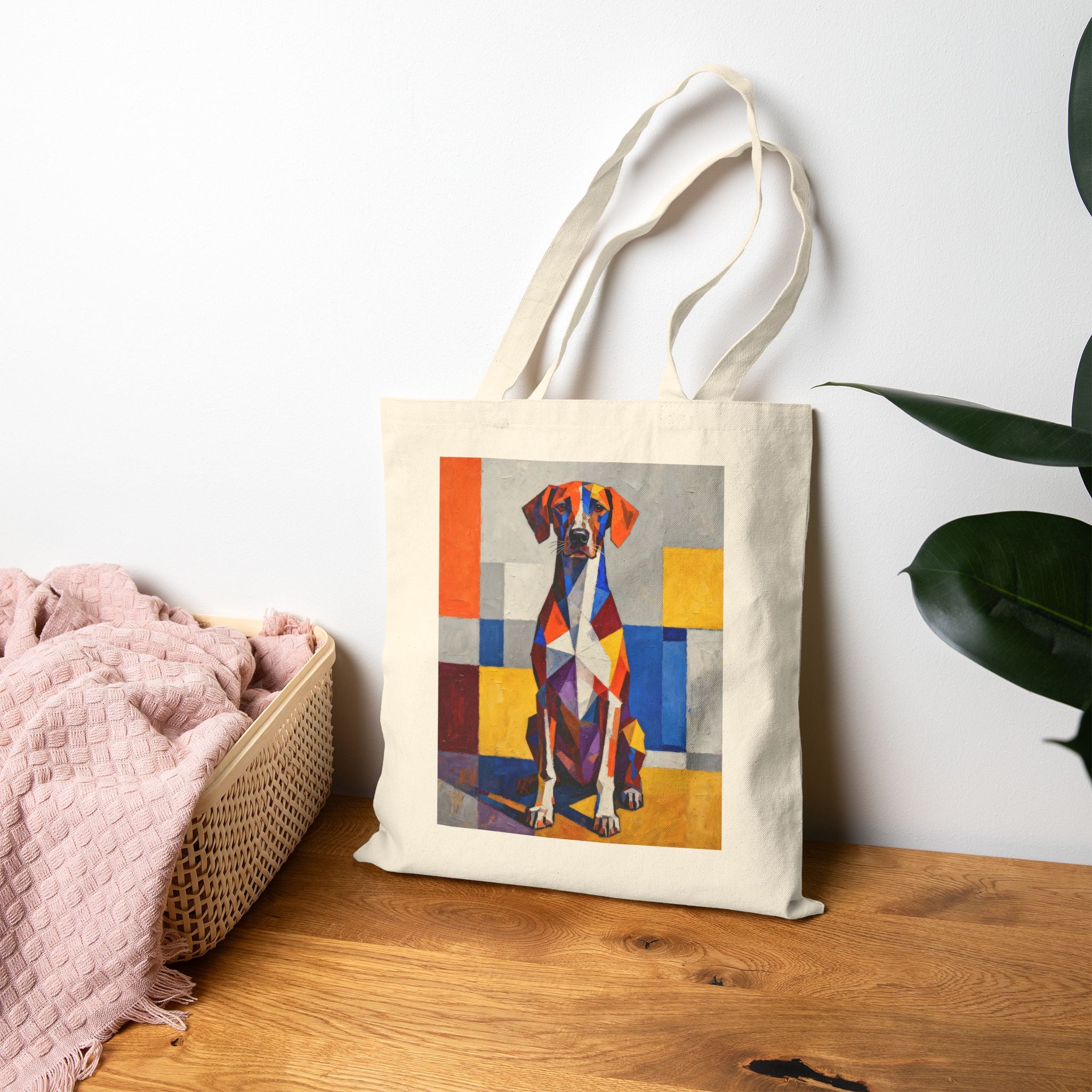 German Shorthaired Pointer Tote Bag | Living Work of Art Collection | Cubist Style