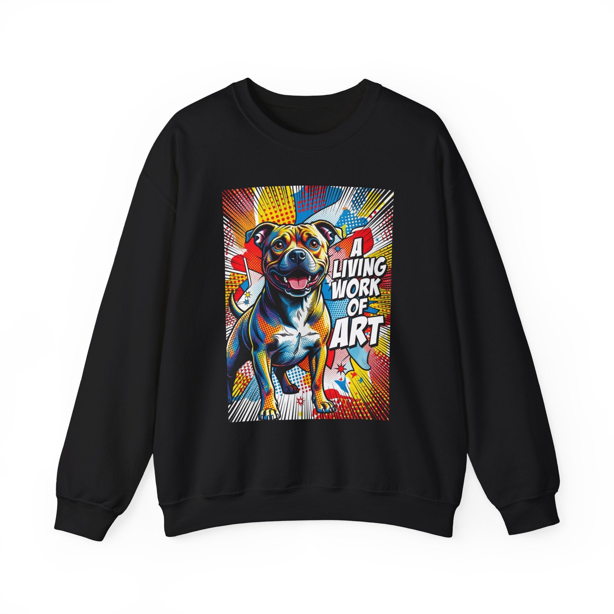 Staffordshire Bull Terrier Sweatshirt | Living Work of Art Collection | Pop Art