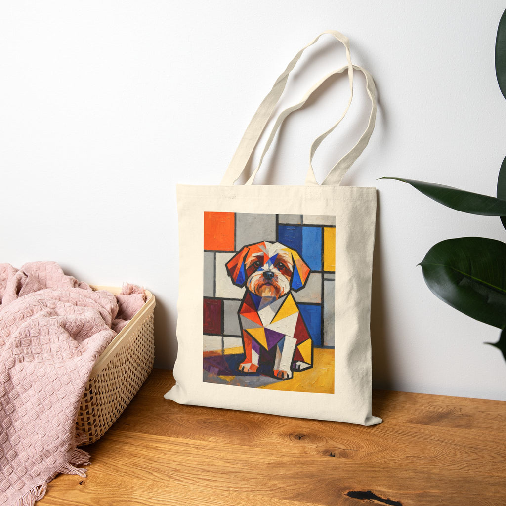 Shih-Poo Tote Bag | Living Work of Art Collection | Cubist Style